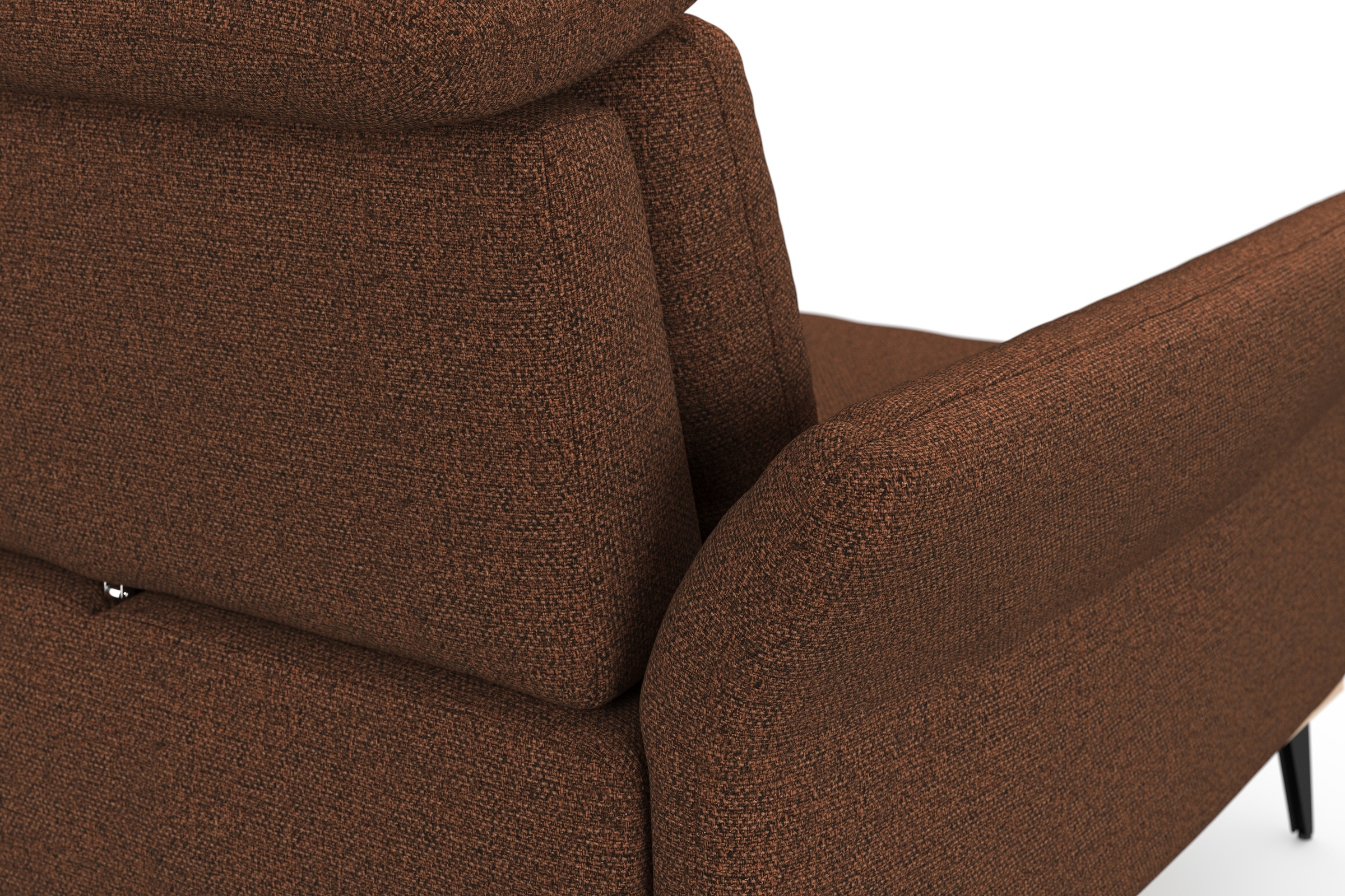 Places of Style Ecksofa »Fjord L-Form«, massiv, wahlweise mit Armlehnfunktion, Kopf- Sitztiefenverstellung