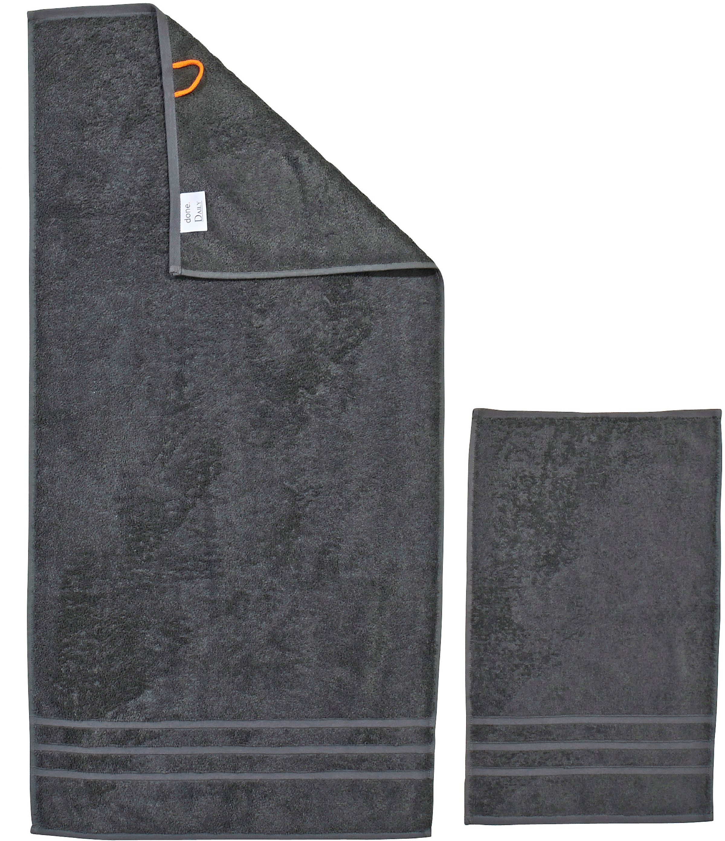 done.® Handtuch Set »Daily Uni«, (Set, 4 St., 2 Gästetücher (30x50 cm)-2 Handtücher (50x100 cm), saugfähiges Walkfrottier, in verschiedenen Set Varianten erhältlich