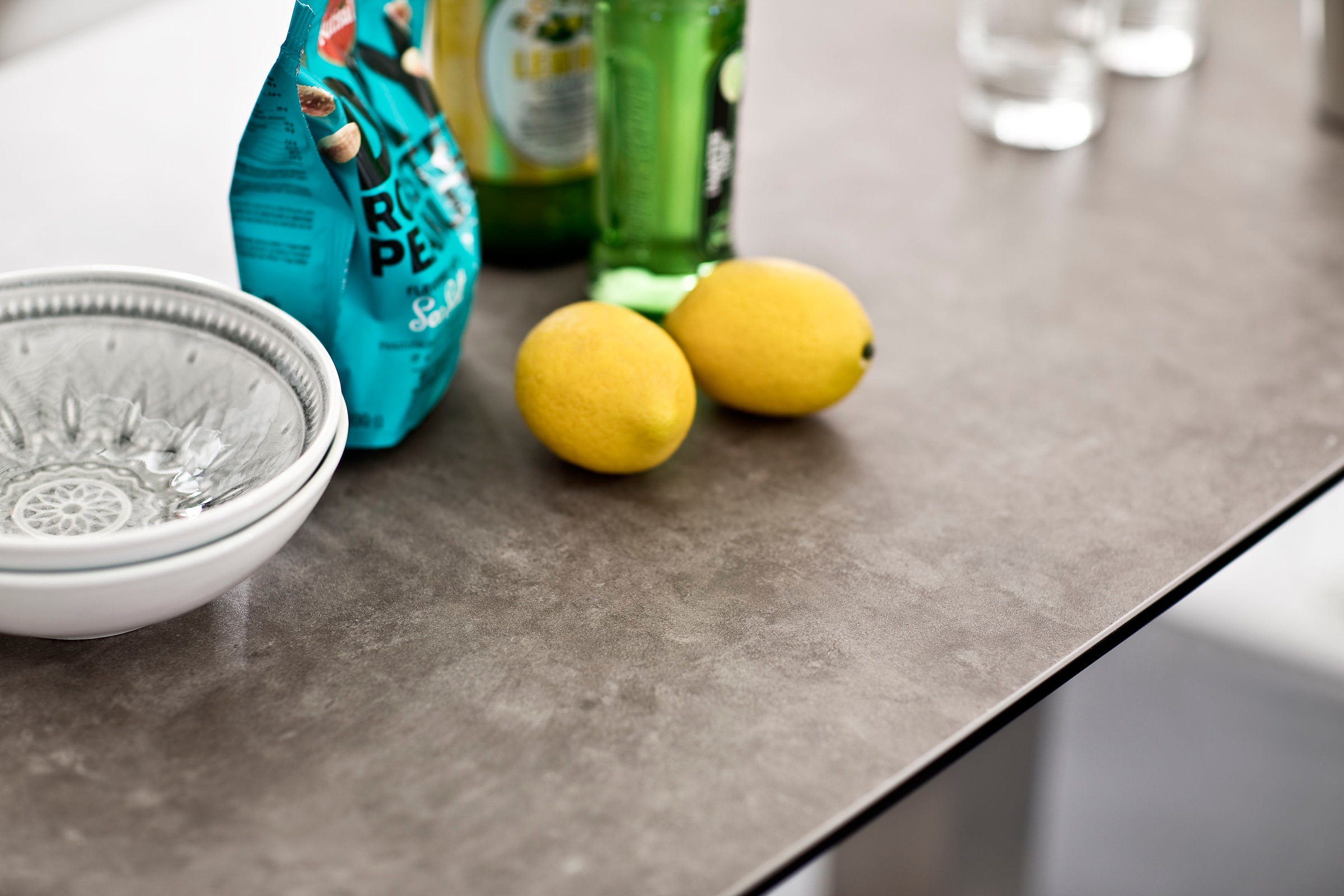 MCA furniture Bartisch »Zarina« Bartisch mit Glaskeramik Tischplatte mit Edelstahl Gestell