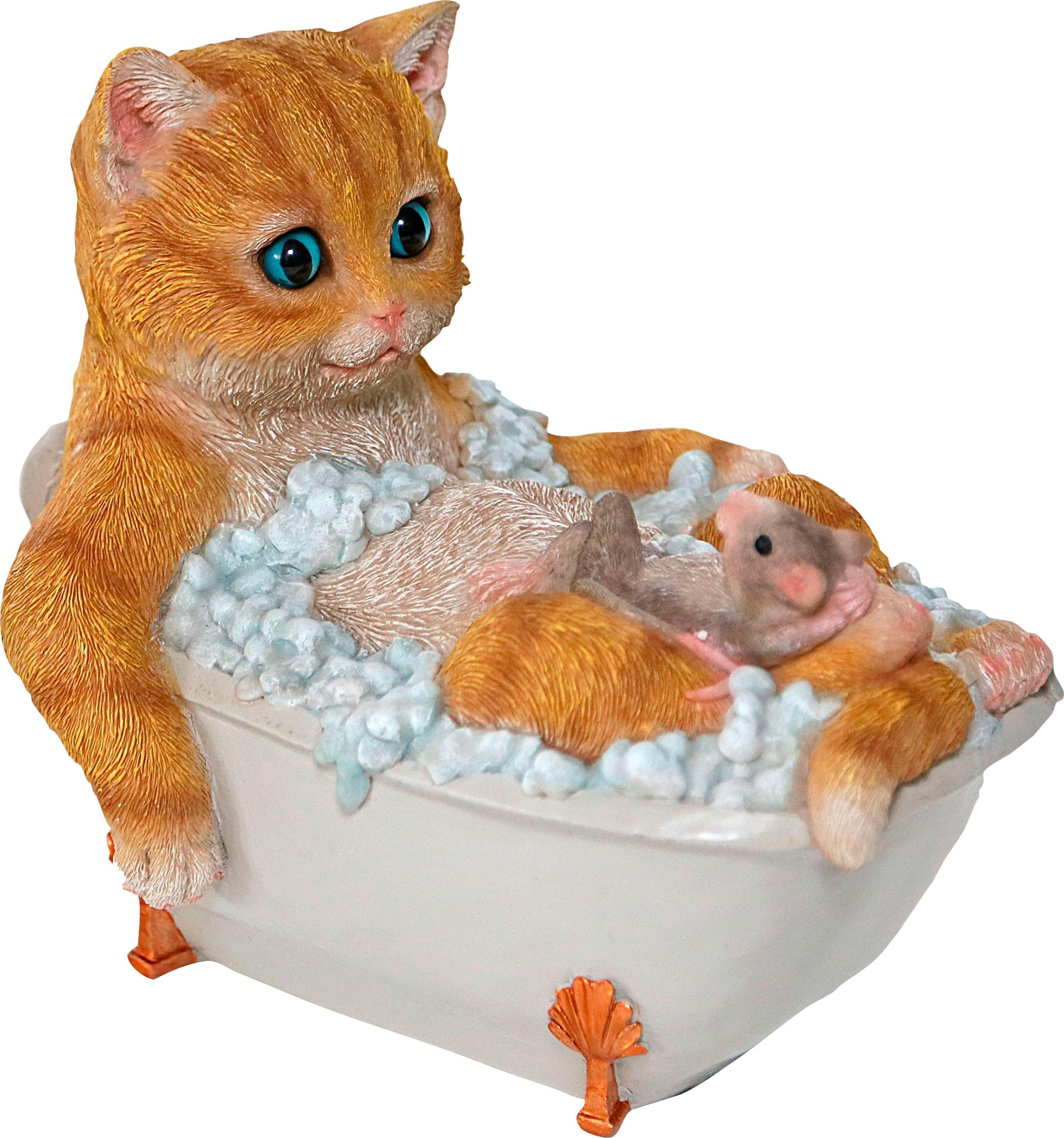 Image of Casa Collection by Jänig Dekofigur »Katze mit Maus in Badewanne« bei Ackermann Versand Schweiz