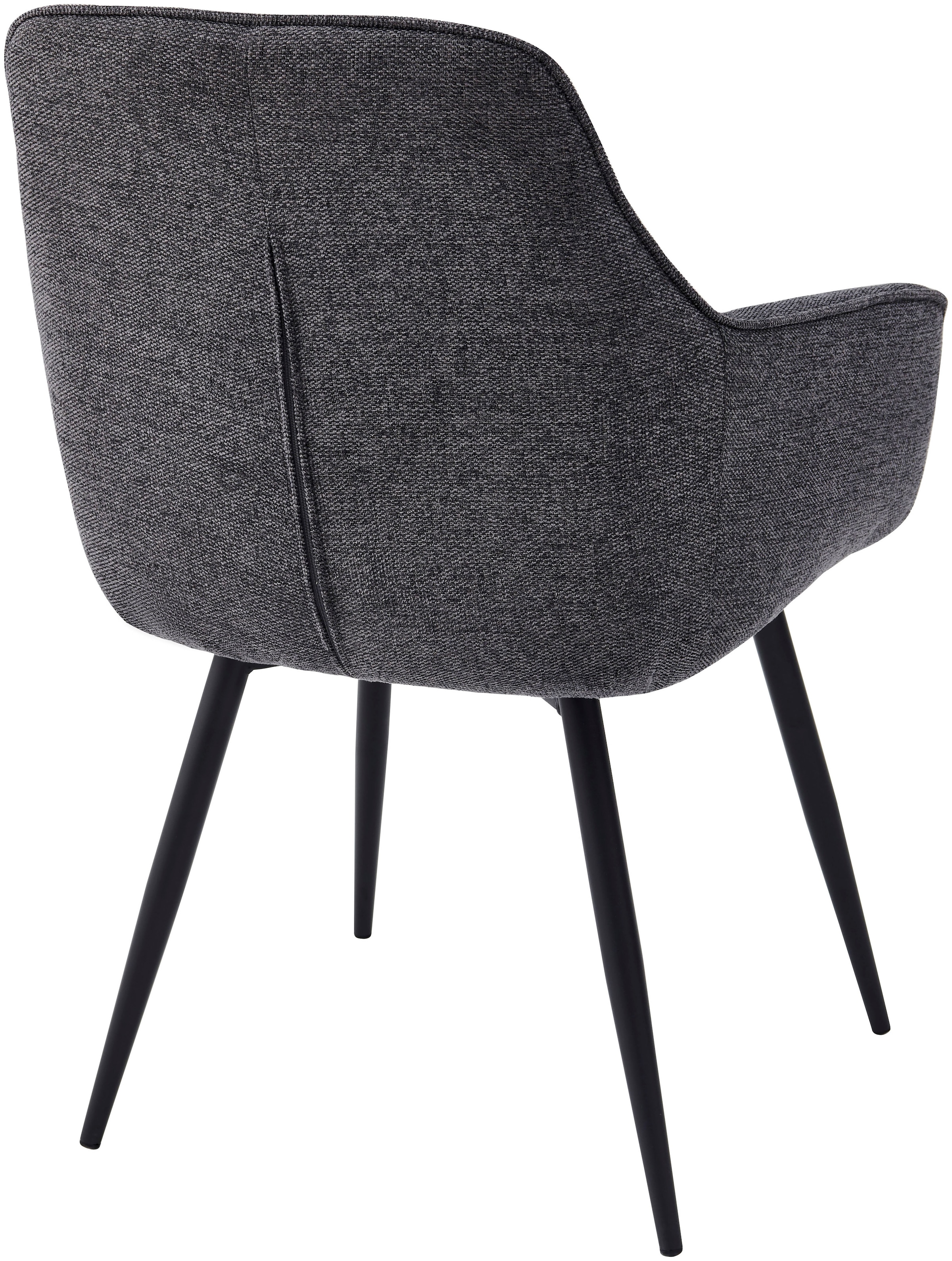 HELA Chaise avec accoudoirs »VERONA« (Ensemble) 2 cuisfauteuil, panier à ressorts, structure tube rond, 4 pieds, rembourré, accoudoirs