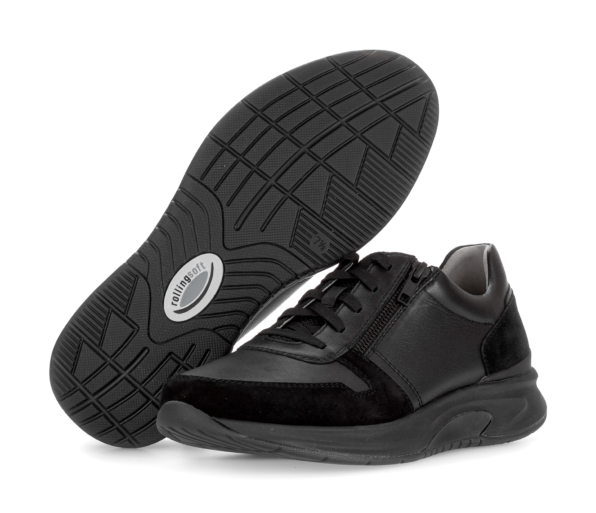 Gabor Rollingsoft Sneaker  , Komfortschuh, Schnürschuh, Halbschuh im Materialmix, G-Weite