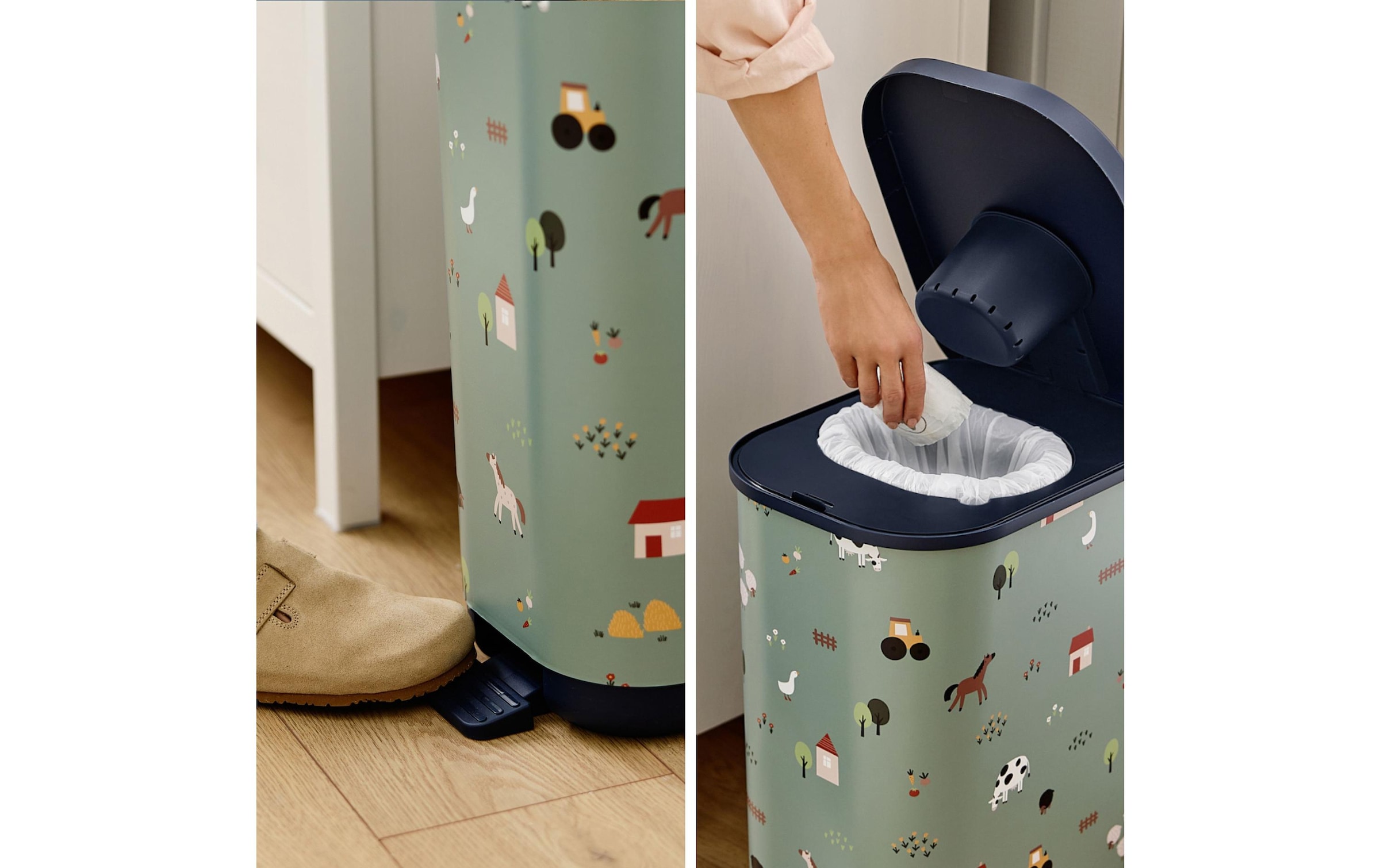 Rotho Babydesign Seau à couches »Yuma Farmtiere 35 l«