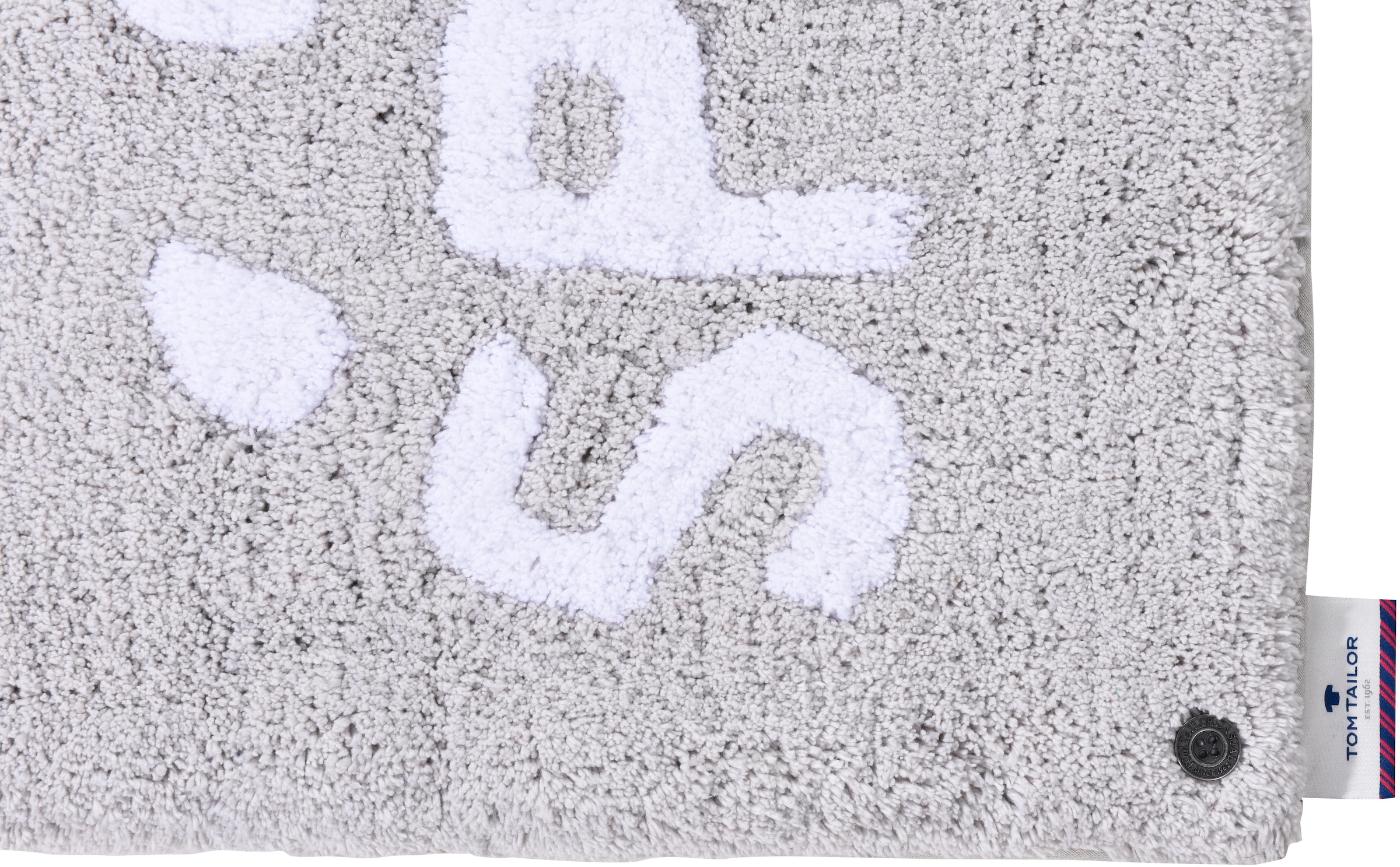 TOM TAILOR HOME Badematte »Cotton Splash«, Höhe 20 mm, rutschhemmend beschichtet, fussbodenheizungsgeeignet-strapazierfähig, Uni Farben, mit Spruch, reine Baumwolle, besonders weich und flauschig