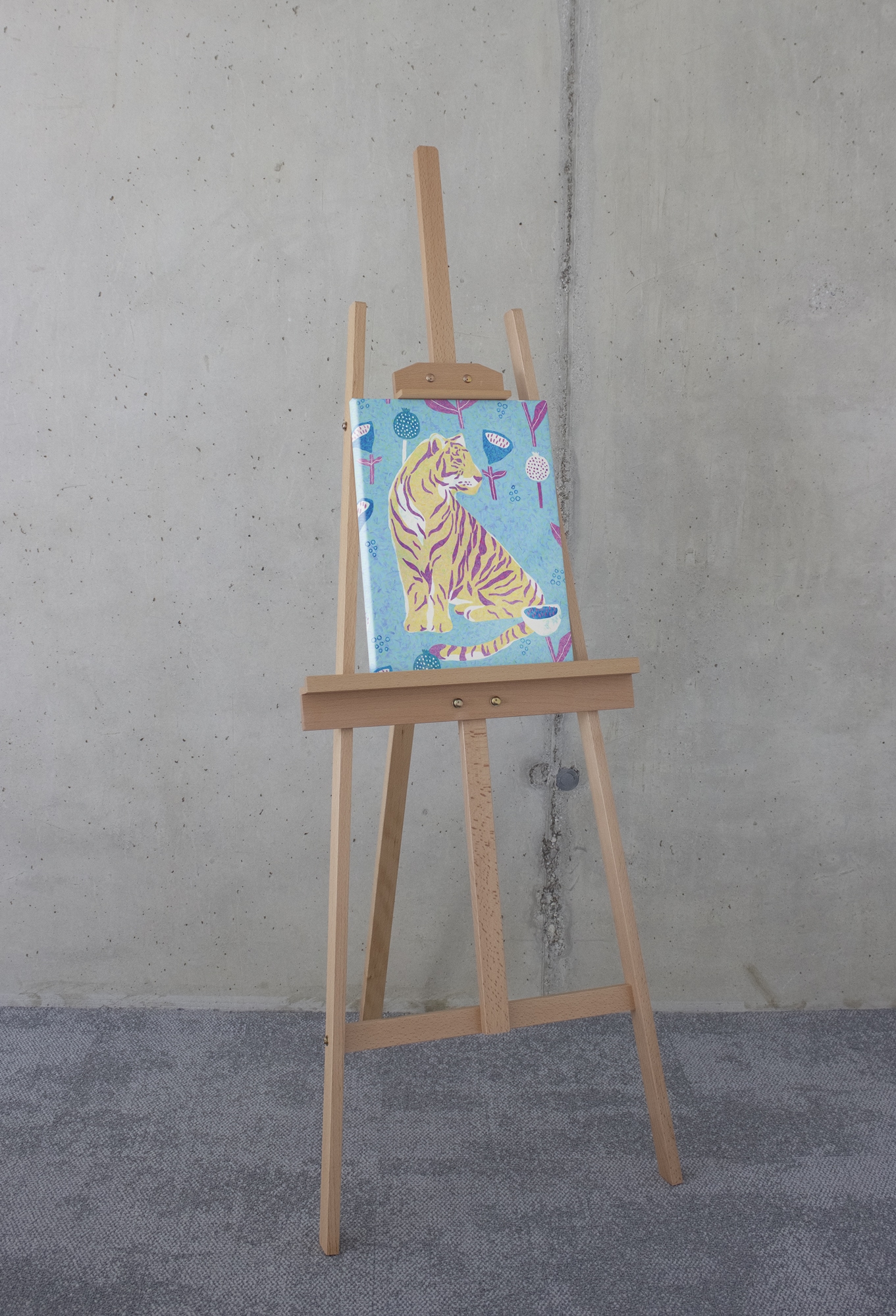 Komar Leinwandbild »Vegan Tiger - Grösse 30 x 40 cm«, Natur, (1 St.), Keilrahmenbild mi Echtholzrahmen