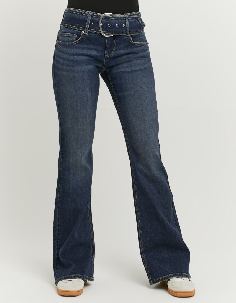 Image of Tally Weijl Bootcut-Jeans "SPADECINTY" Baumwollmischung, Mid Waist mit Bootcut und Gürtel