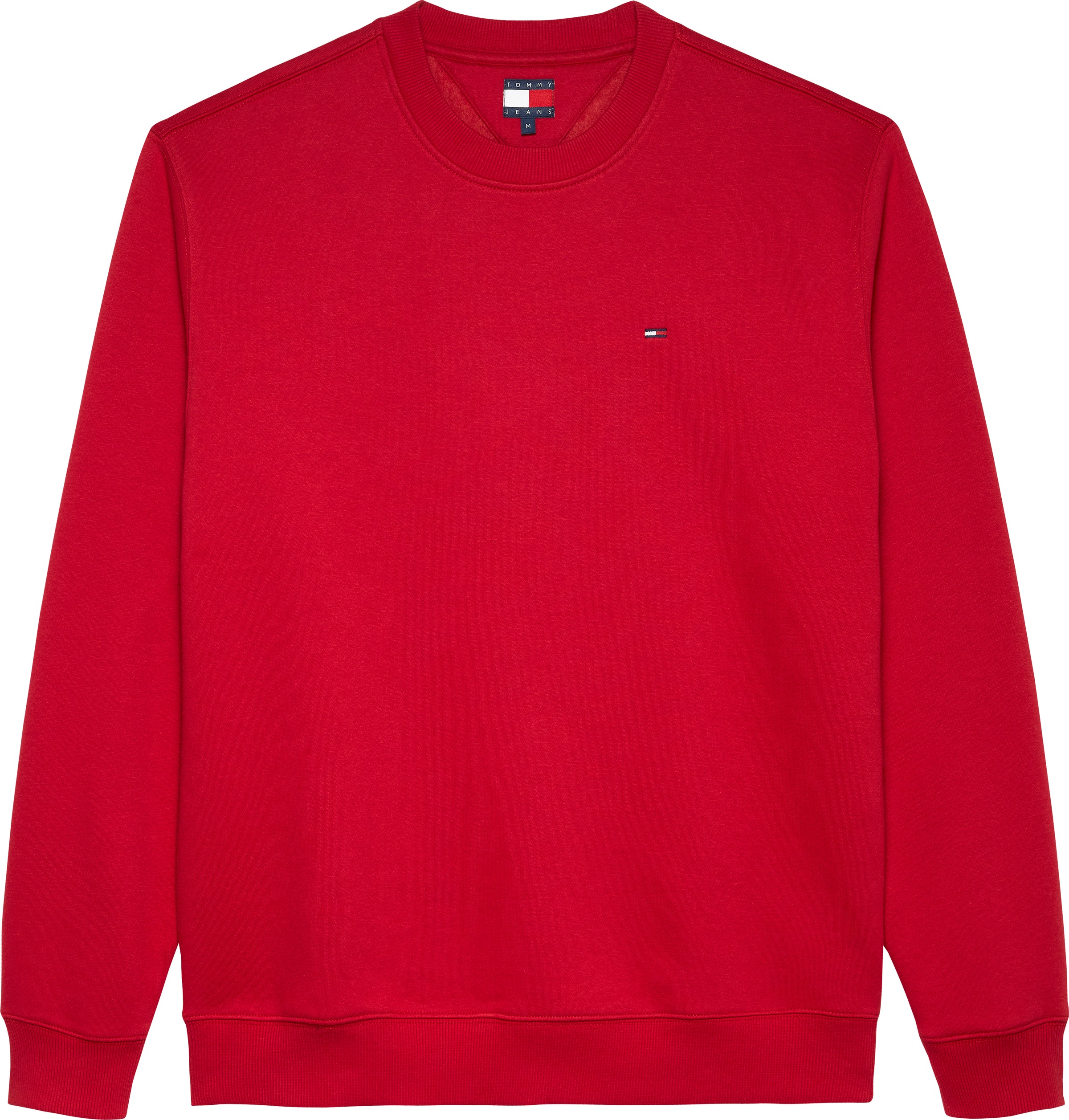 Tommy Jeans Sweatshirt »TJM REG S FLAG CREW«, Mit besticktem Markenlogo auf Brusthöhe