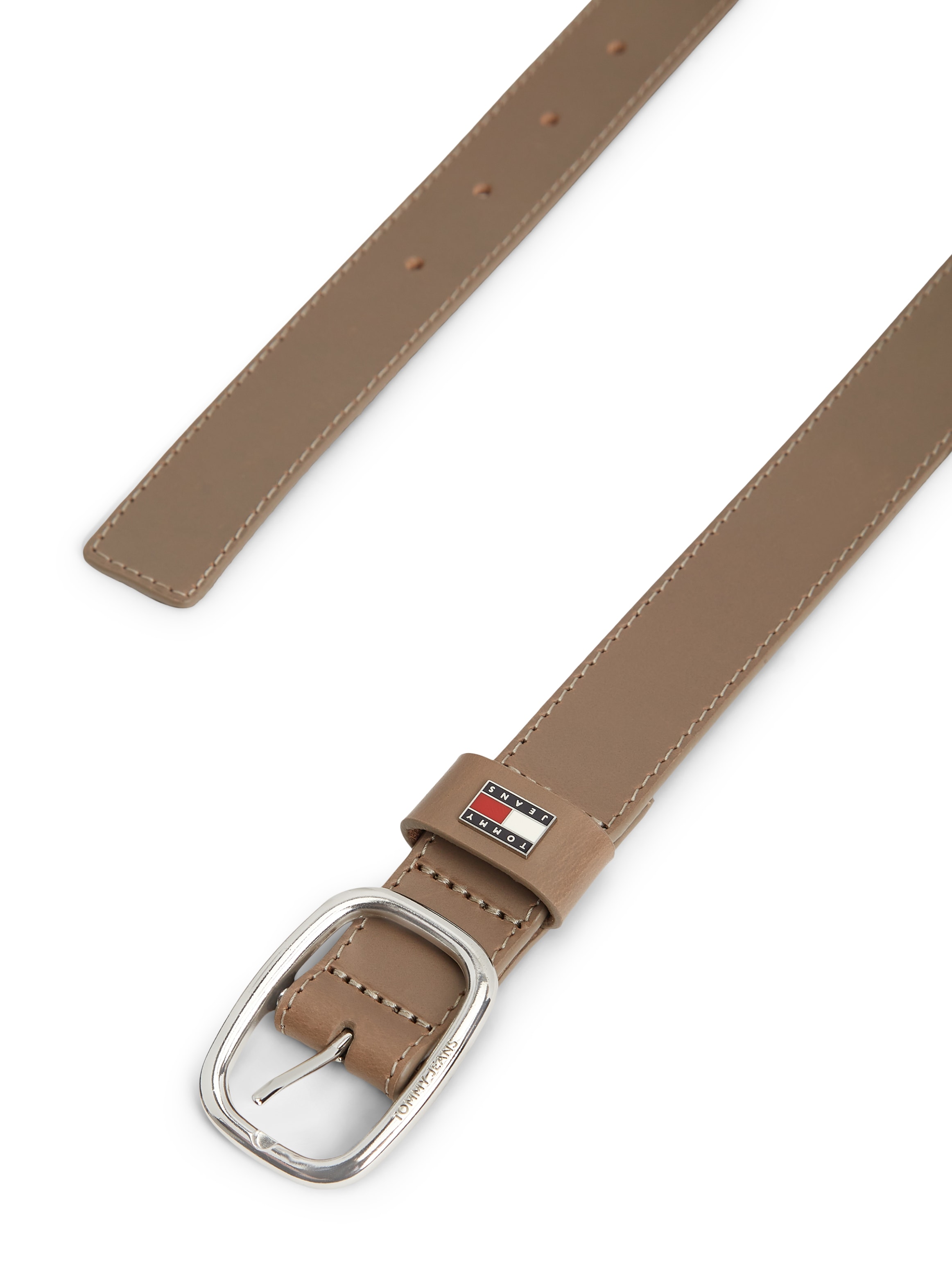 Tommy Jeans Ledergürtel »TJW OVAL 3.0 cm breit« Ovale Einfachdornschliesse und Logo am Verschluss