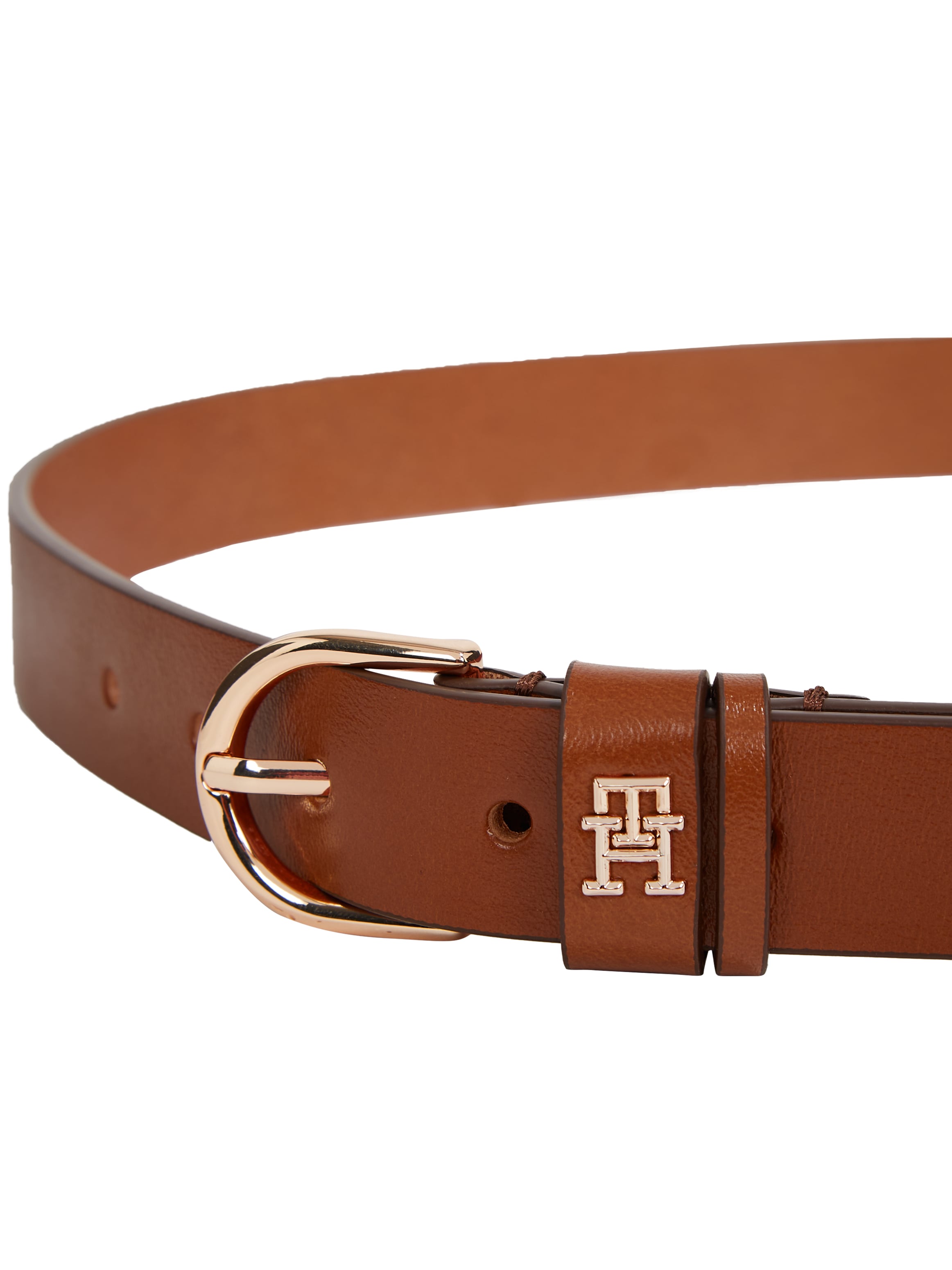 Tommy Hilfiger Ledergürtel »ESSENTIAL EFFORTLESS 2.5«, Logoemblem, weiche Haptik, ovale Einfachdornschliesse