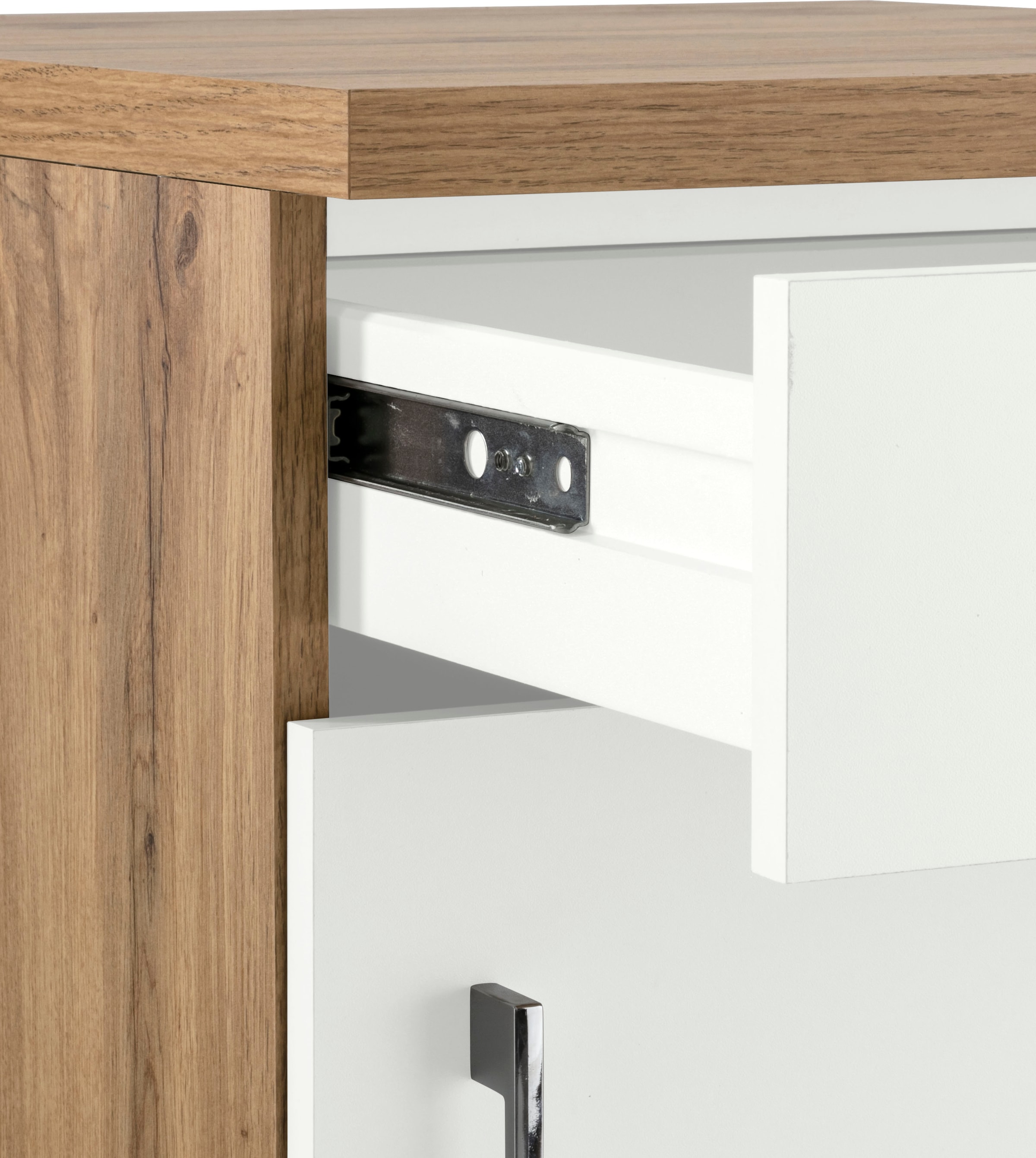 KOCHSTATION Armoire basse »KS-Colmar« 50 cm, avec poignée en métal, pour beaucoup de rangement