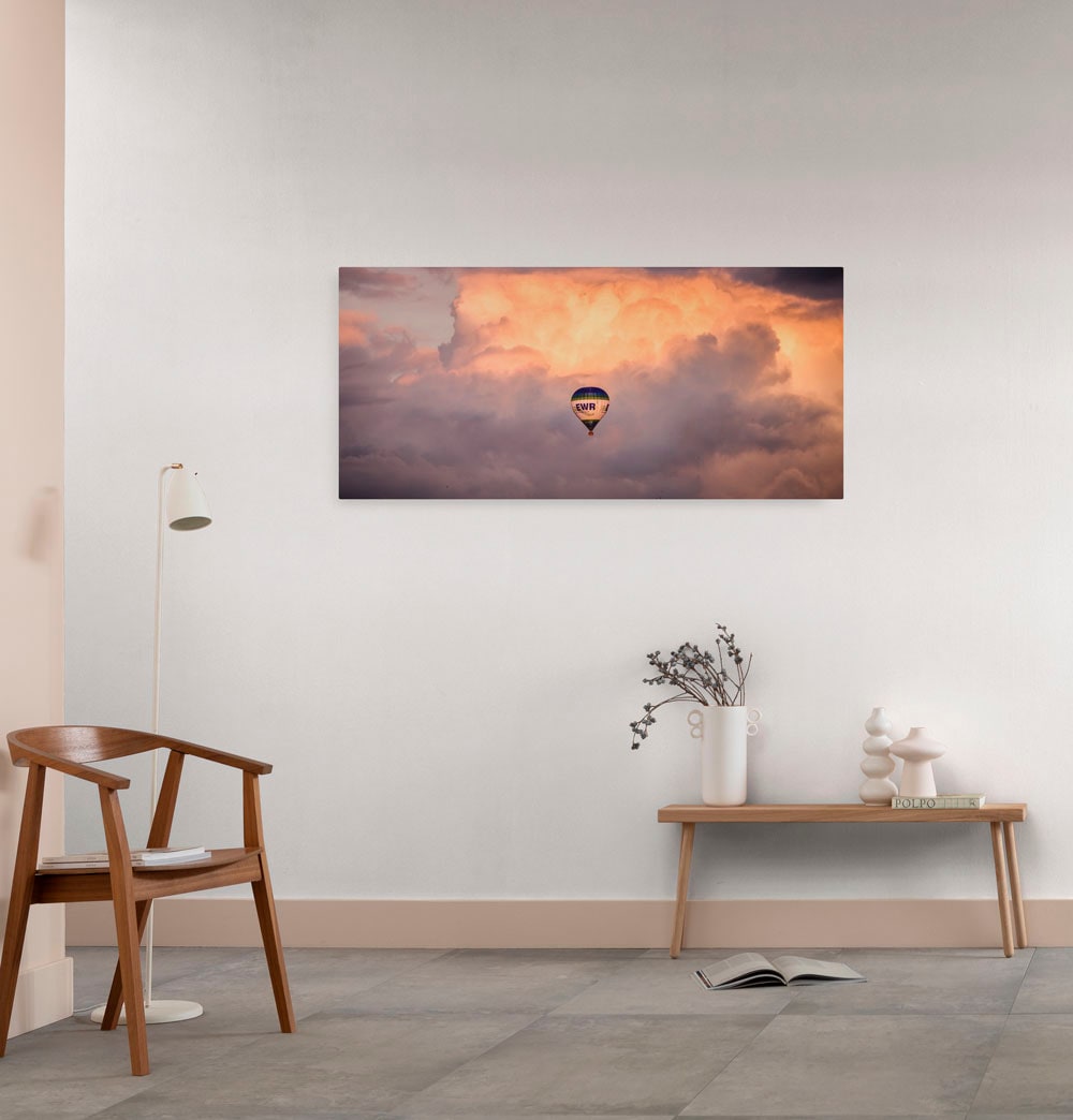 Image of Komar Leinwandbild "Flying Balloon - Grösse 40 x 90 cm" Natur 1 Stk. tlg. Keilrahmenbild mi Echtholzrahmen