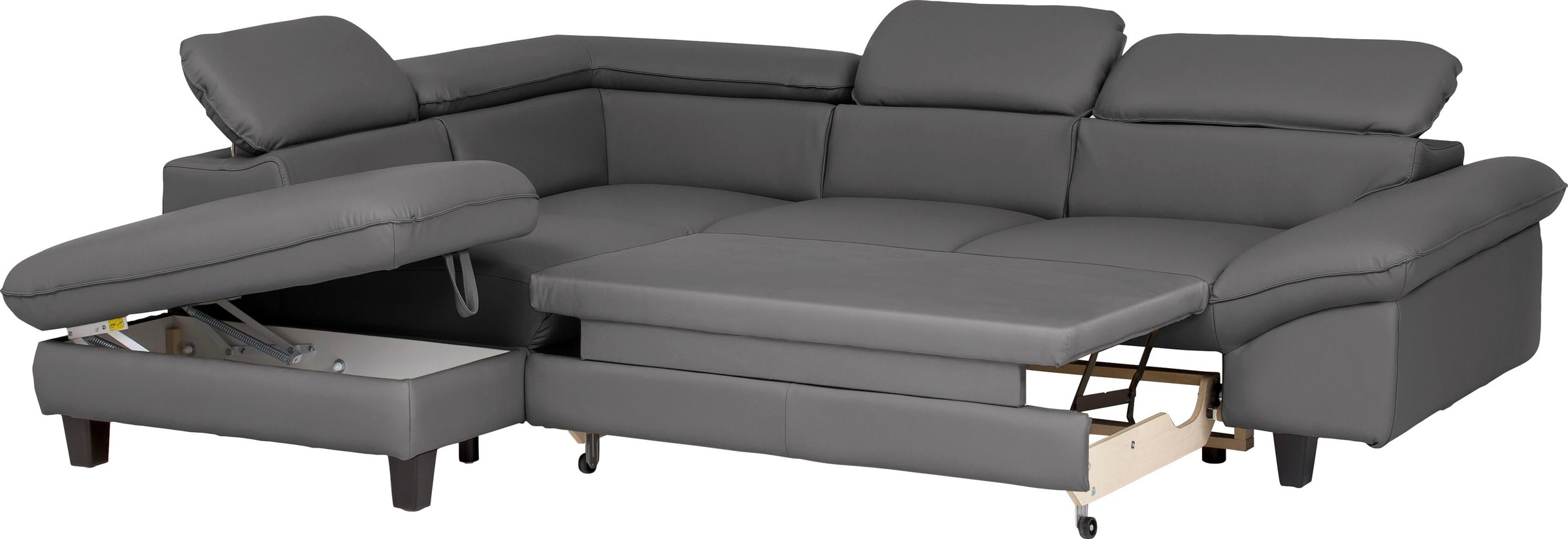 Home affaire Ecksofa »Pilot L-Form«, mit Kopfteilverstellung, wahlweise mit Bettfunktion & Bettkasten
