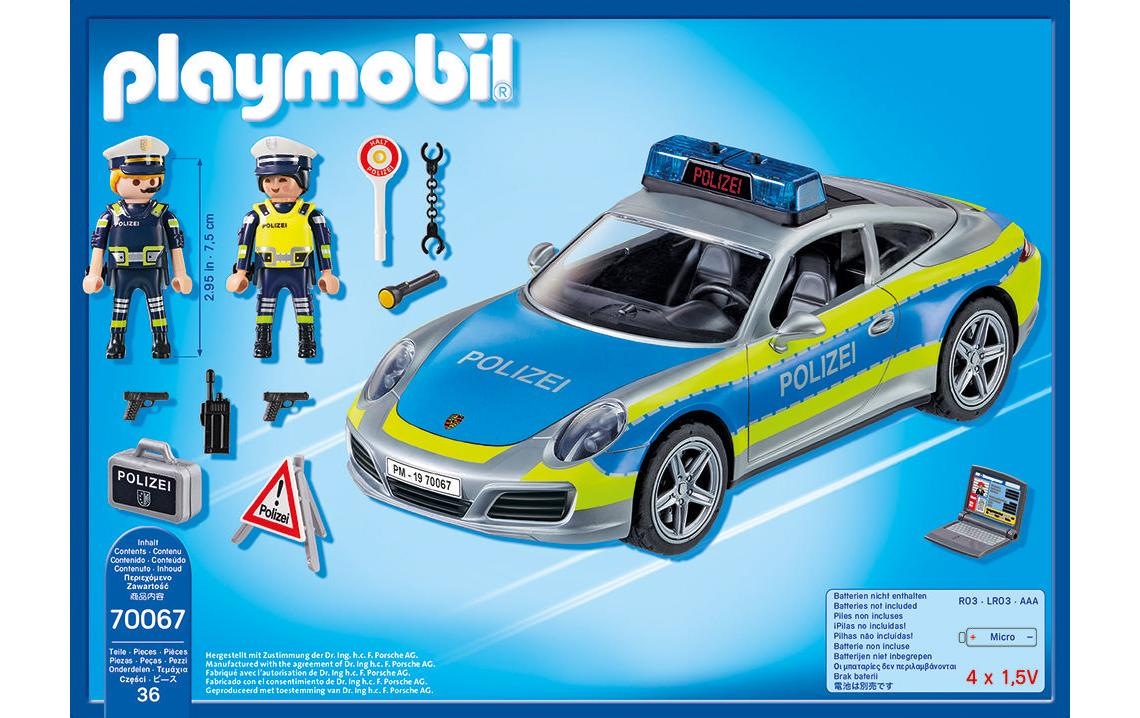 Playmobil® Spielbausteine »Porsche 911 Carrera 4S Polizei 70067«, (36 St.)