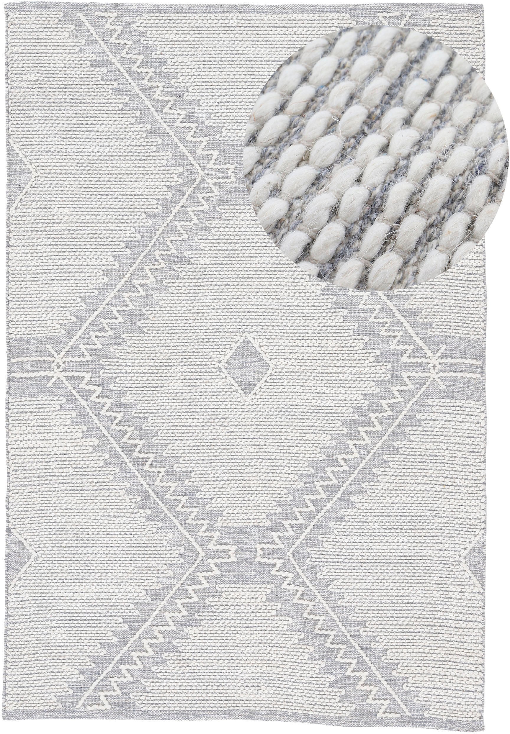 Image of carpetfine Teppich "Kelim Durry, auch als Läufer" rechteckig 5 mm Höhe geometrisch, Hoch-Tief Effekt, handgewebt, reine Baumwolle, Fleckerl