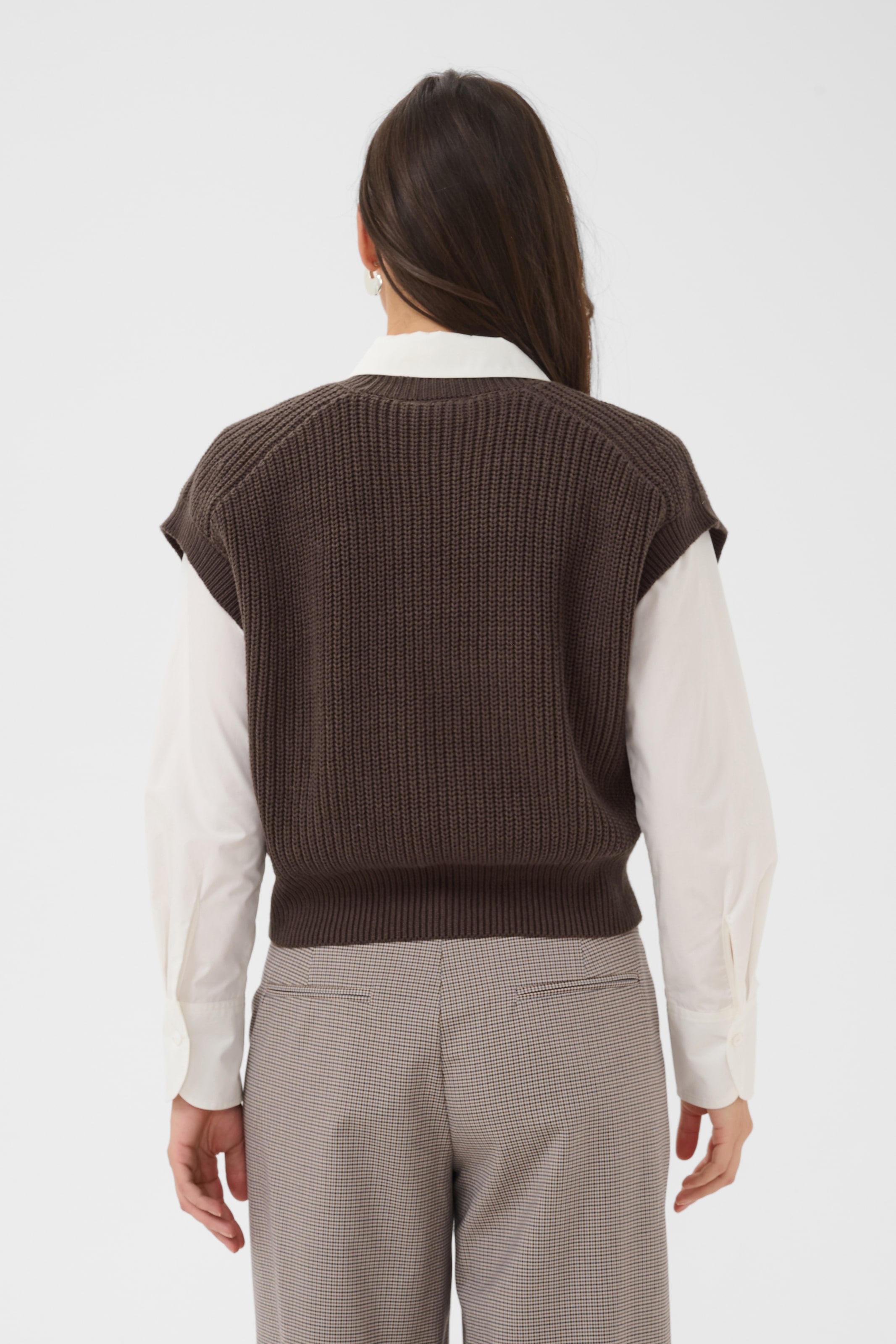Saint Tropez Pull-over »TruneSZ Vest« Mélange de coton, coupe ample