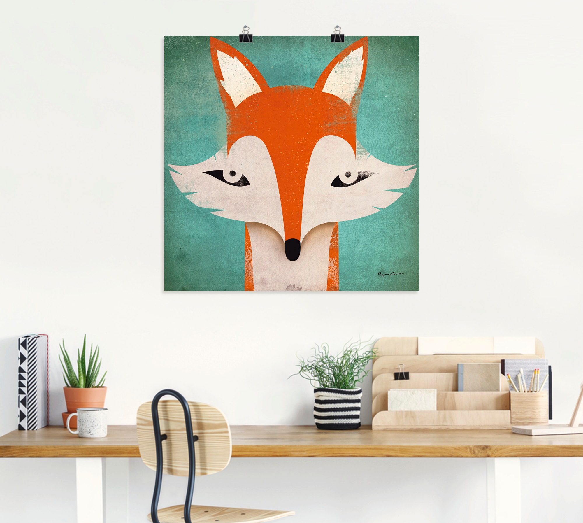 Artland Poster »Fuchs«, Tiere, (1 St.), als Leinwandbild, Wandaufkleber oder Poster in versch. Grössen