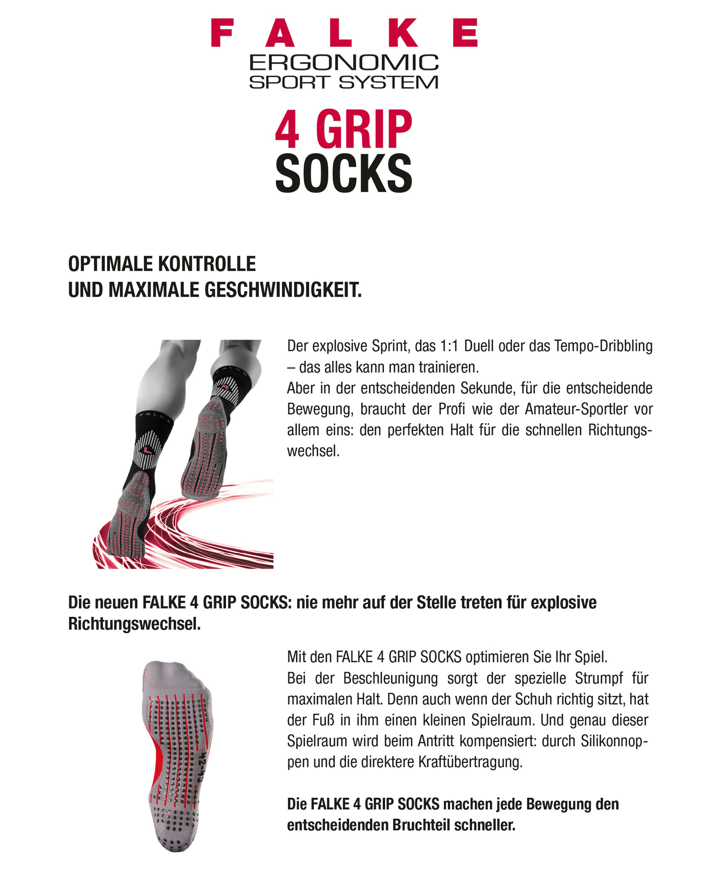 Sportsocken 4 GRIP Stabilizing (1 Paar)