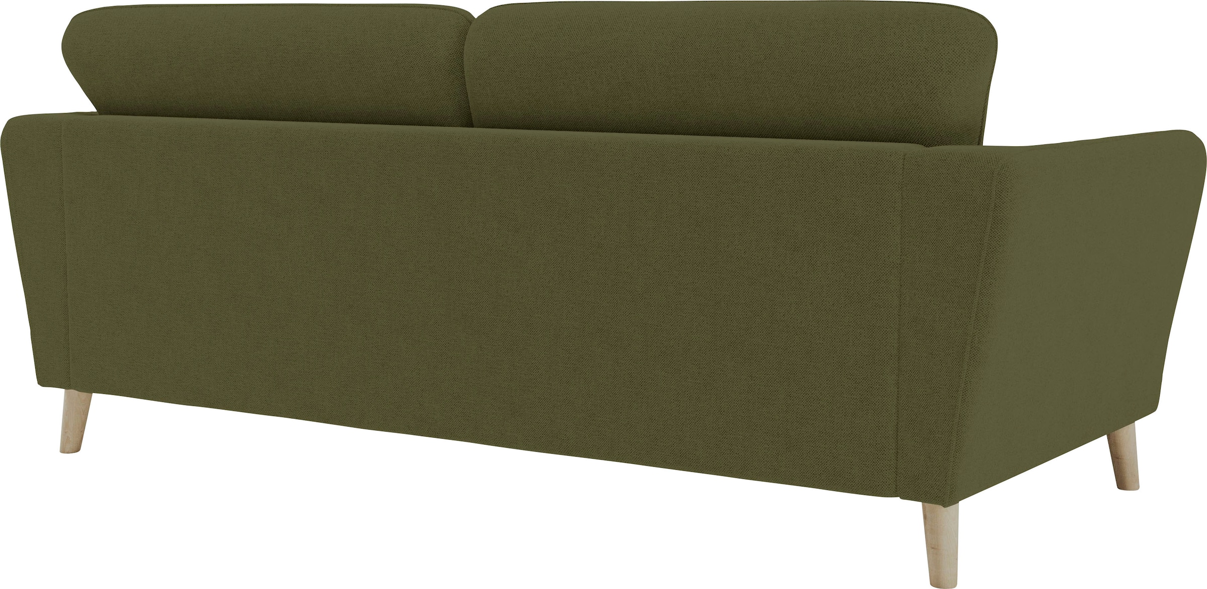 GOODproduct 3-Sitzer »MARSEILLE 3er Sofa 206 cm, Cord, Flachgewebe, Struktur, Webstoff« mit Massivholzbeinen aus Eiche, verschiedene Bezüge und Farbvarianten