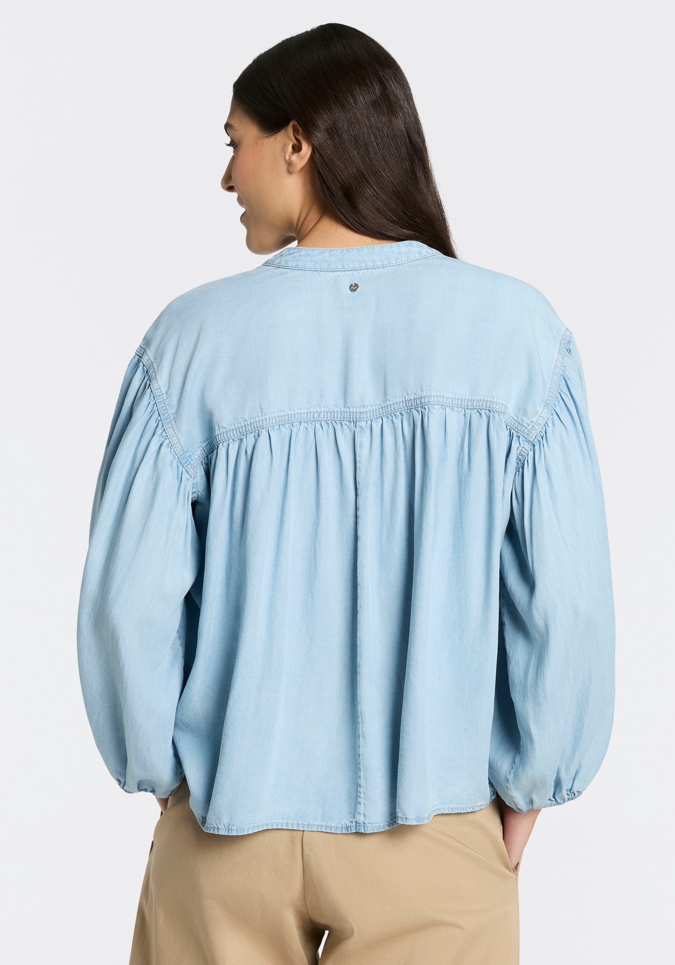 BOSS ORANGE Schlupfbluse »Barda Premium Damenmode« mit Ballon-Ärmeln