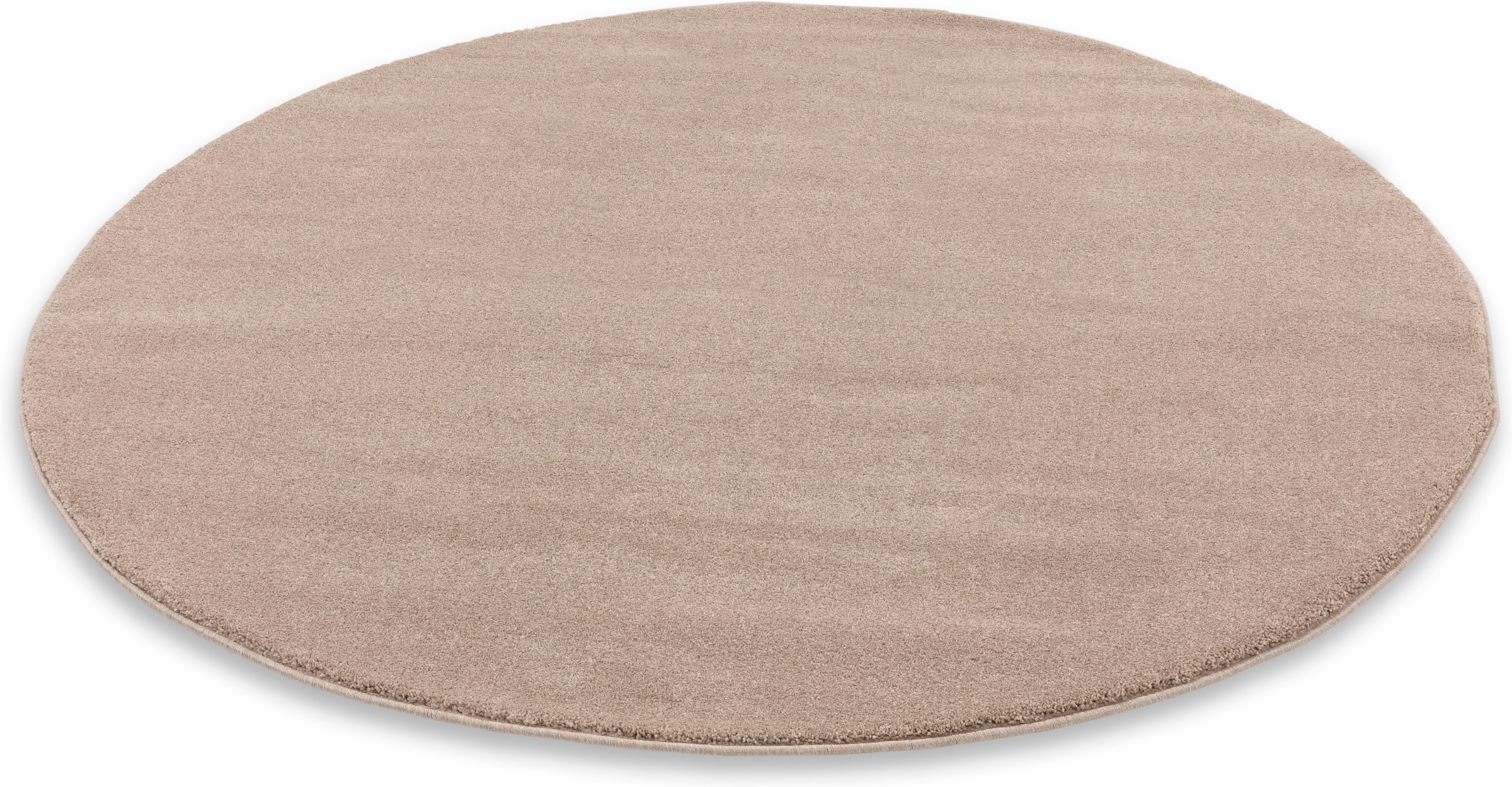 SCHÖNER WOHNEN-Kollektion Teppich »Pure 190« rund 21 mm Höhe Wohnzimmer, Schlafzimmer, uni, leichter Glanz, robuster Kurzflor