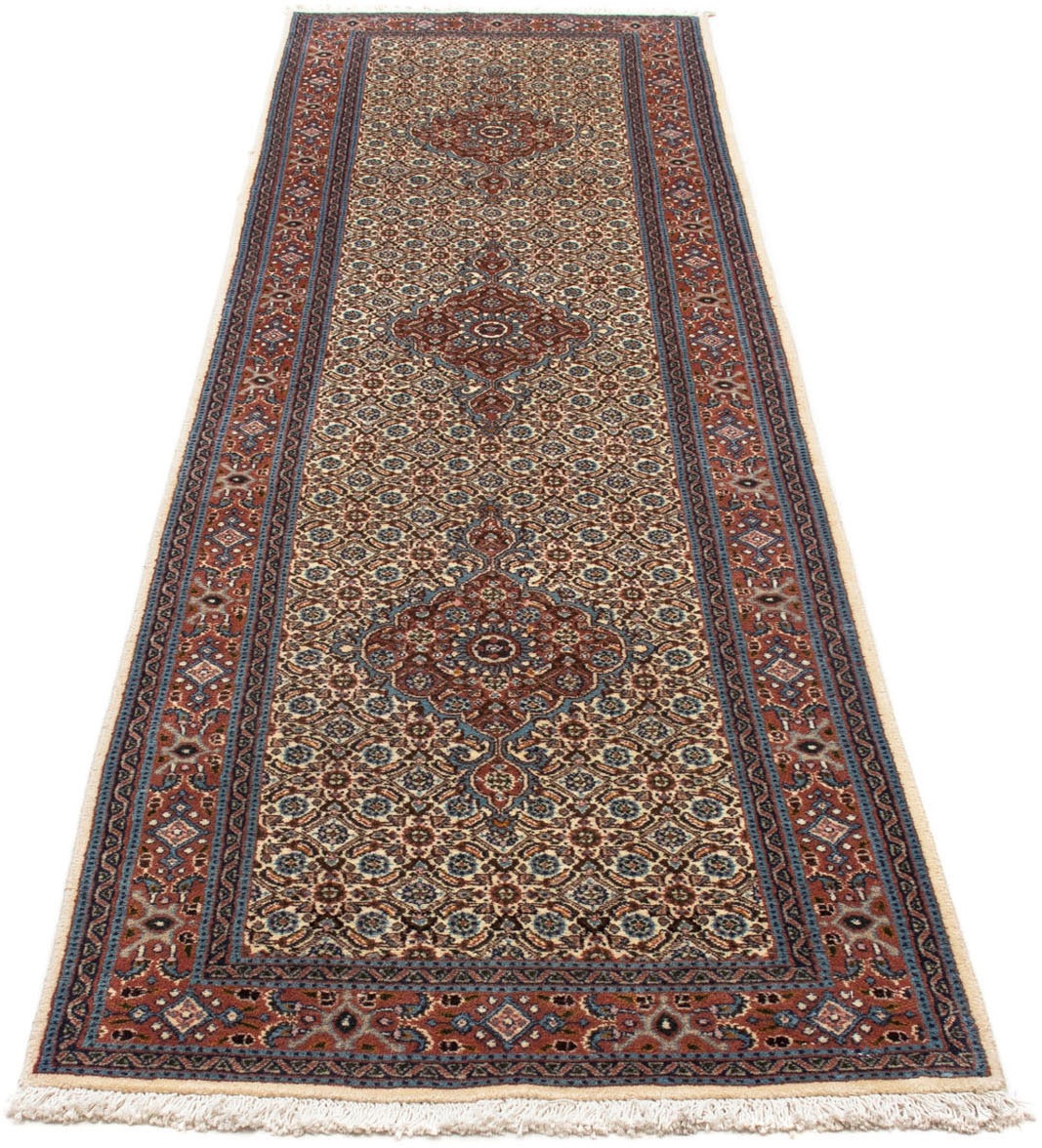 Image of morgenland Hochflor-Läufer »Moud Medaillon Beige 195 x 75 cm«, rechteckig, 1 mm Höhe, Handgeknüpft bei Ackermann Versand Schweiz