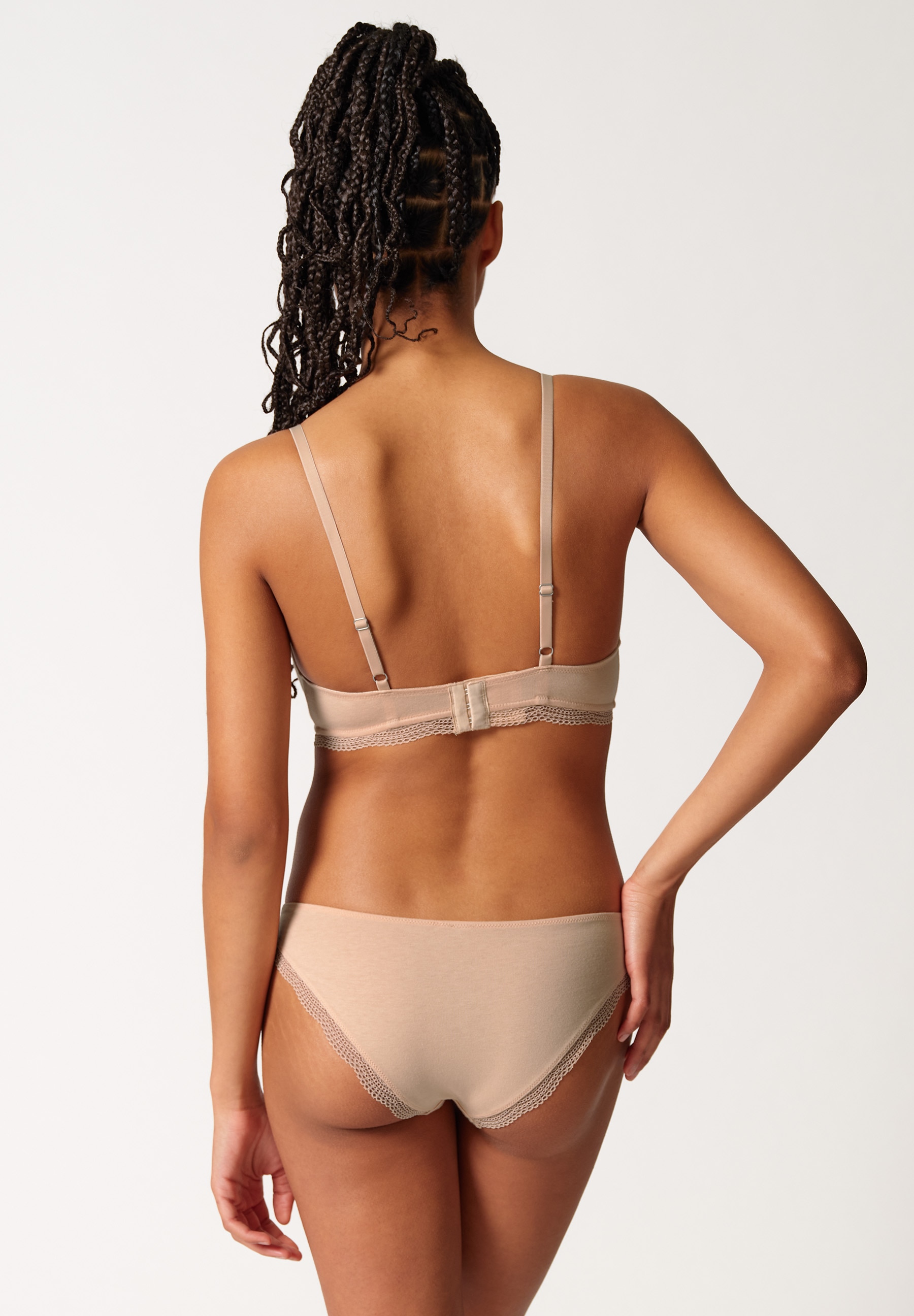 Skiny Soft-BH »Classicotton«, V-Ausschnitt mit transparenter Spitze