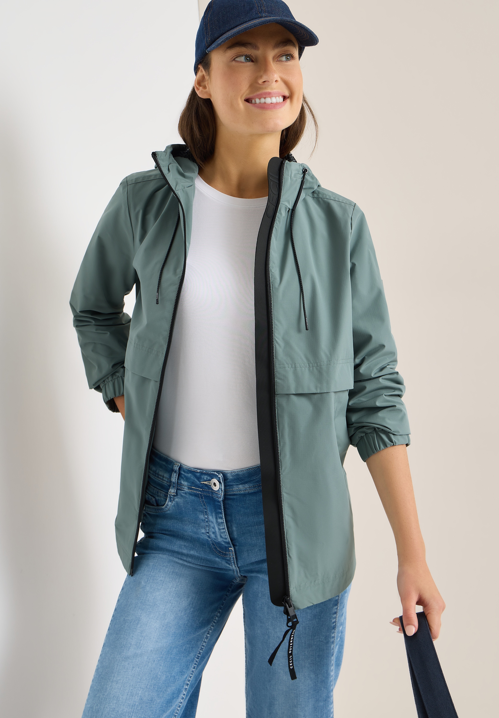 Image of Cecil Windbreaker mit Kapuze sportive A-Linie, mit Kapuze