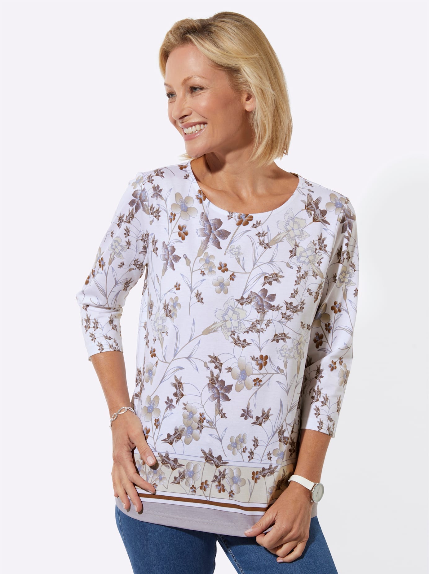 Image of Classic Basics 3/4-Arm-Shirt "Rundhals-Shirt" 1 tlg.