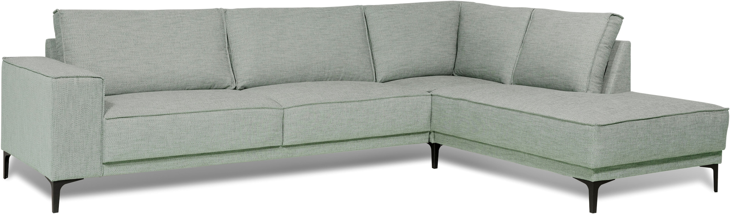 GOODproduct Ecksofa »OLAND Flachgewebe L-Form, B: 289 cm, Skandi-Design« Struktur, Flachgewebe, Luxus-Microfaser, Boucle