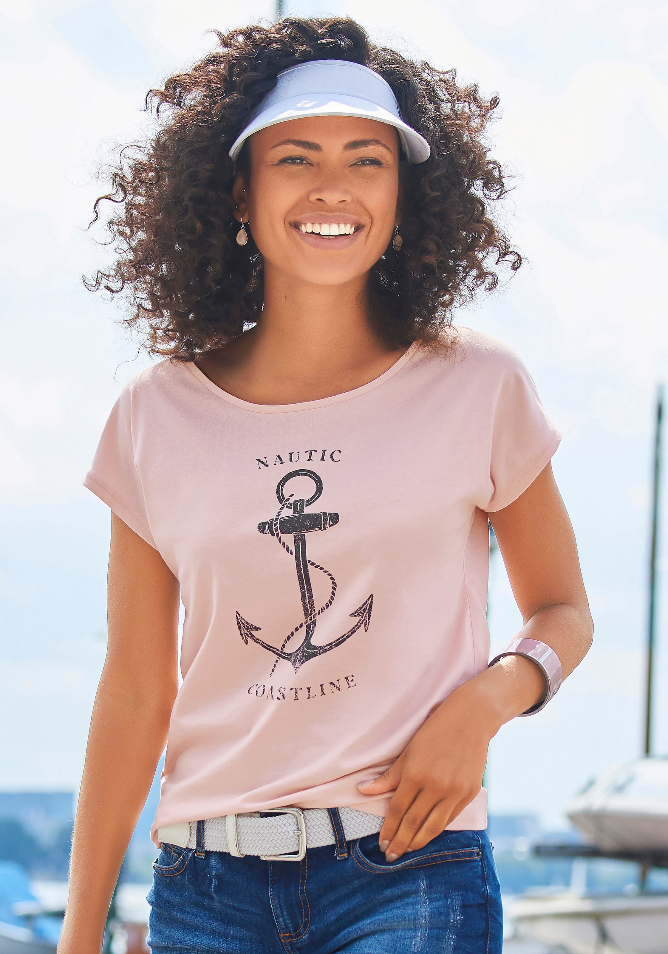 Beachtime ♕ maritimen T-Shirt, auf (2er-Pack), versandkostenfrei vorn Druck mit