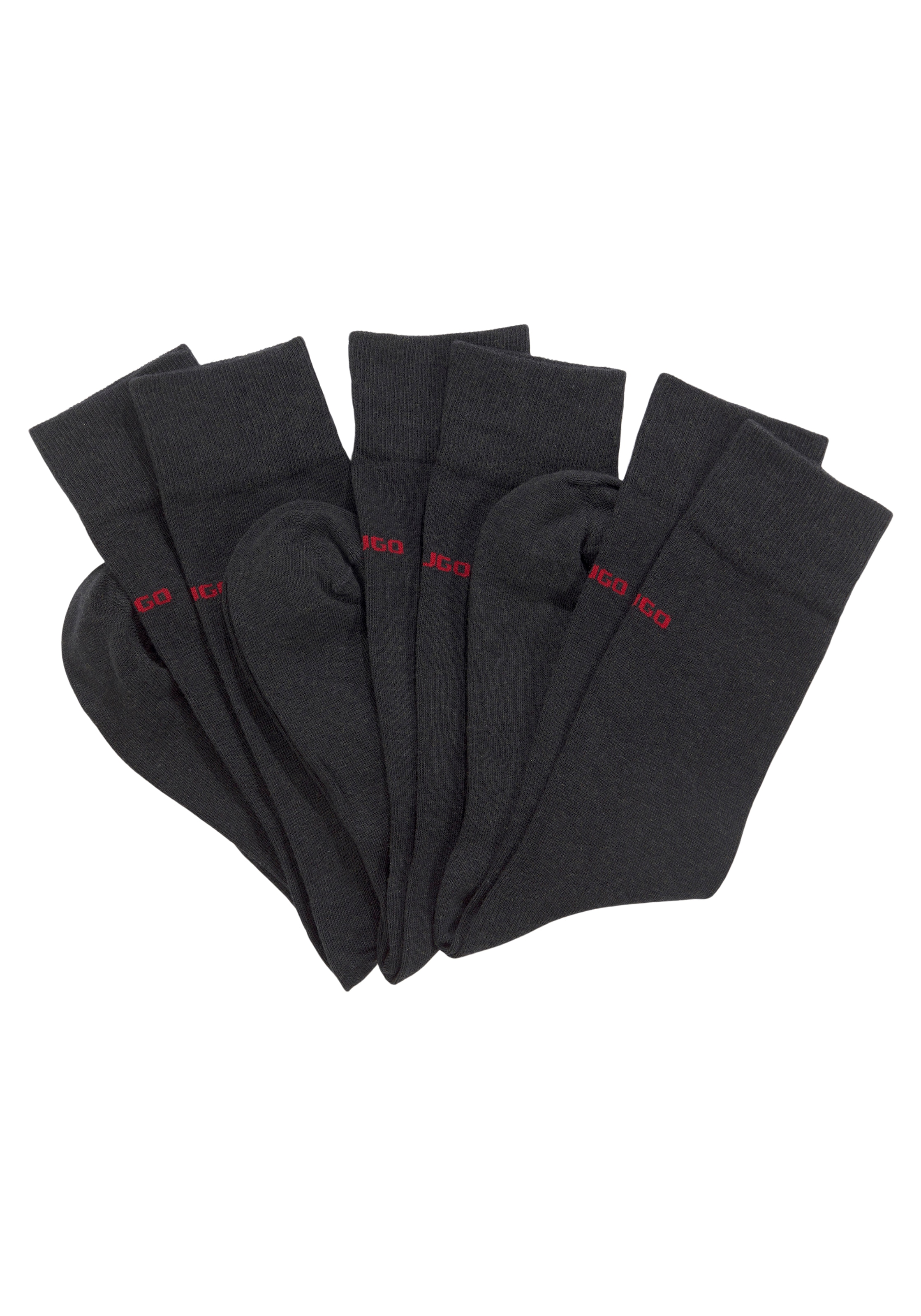 HUGO Underwear Businesssocken »3P RS UNI COLORS CC«, (Packung, 3 Paar, 3er), mit Hugo Boss Logo-Schriftzug