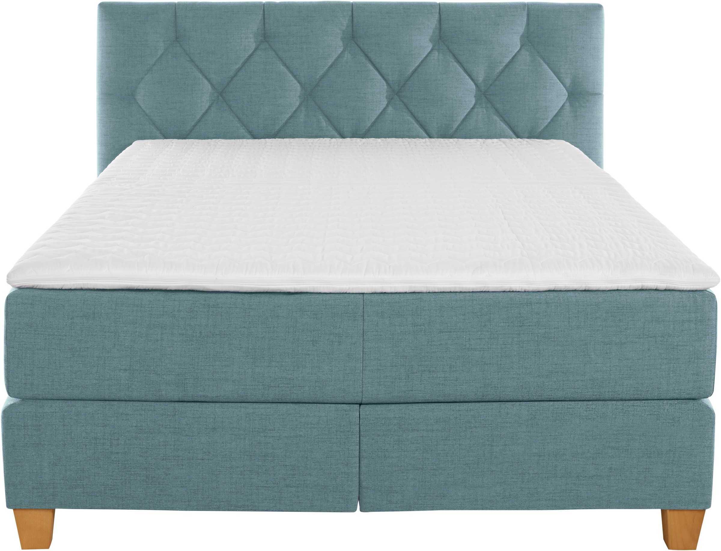 Home affaire Boxspringbett »Harmones« in 3 Breiten, Härtegrad auch im Mix mit je 1 Matratze in H2 und H3