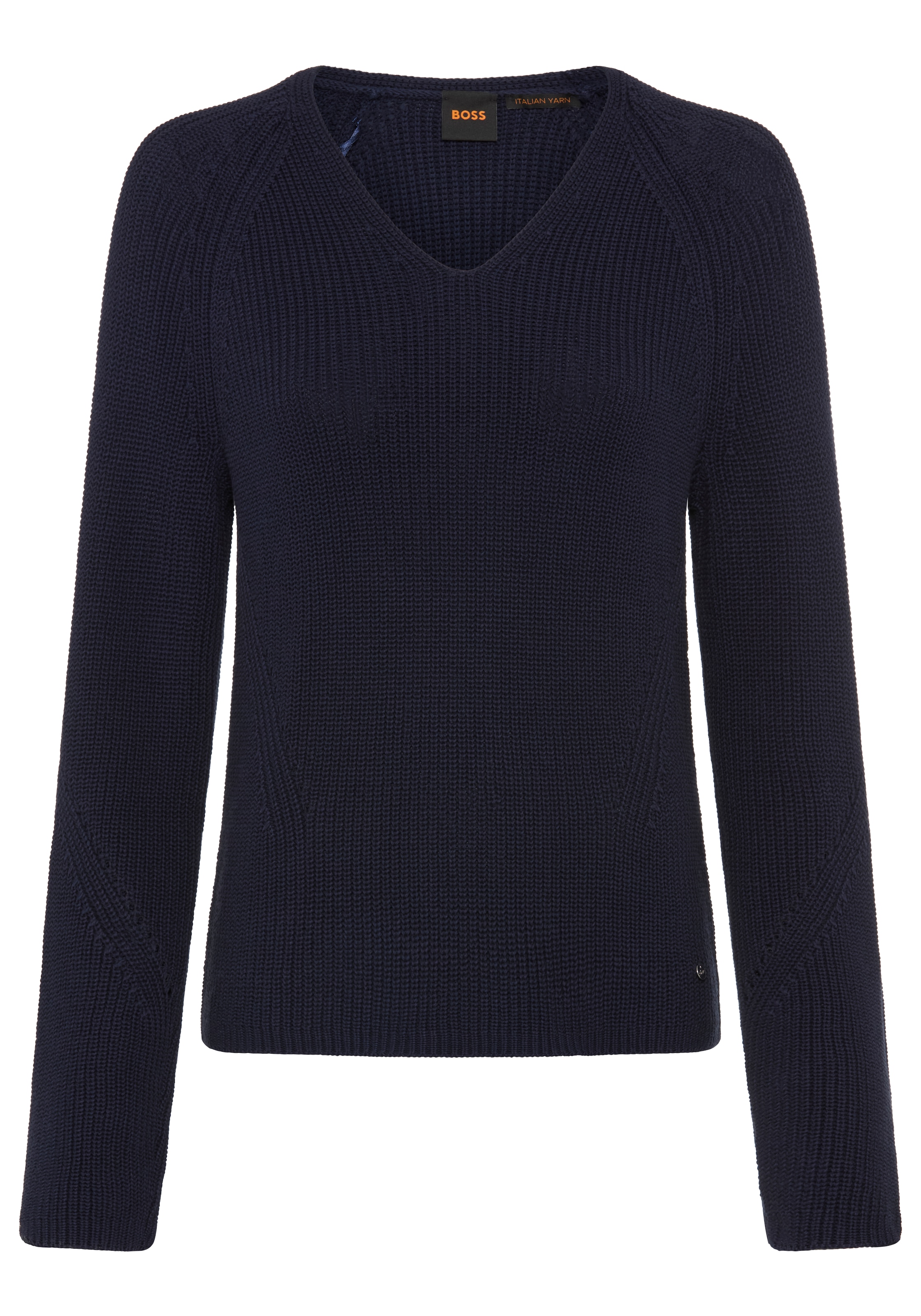 BOSS ORANGE Pull en tricot »Fardellina Premium Damenmode« aus reiner Baumwolle