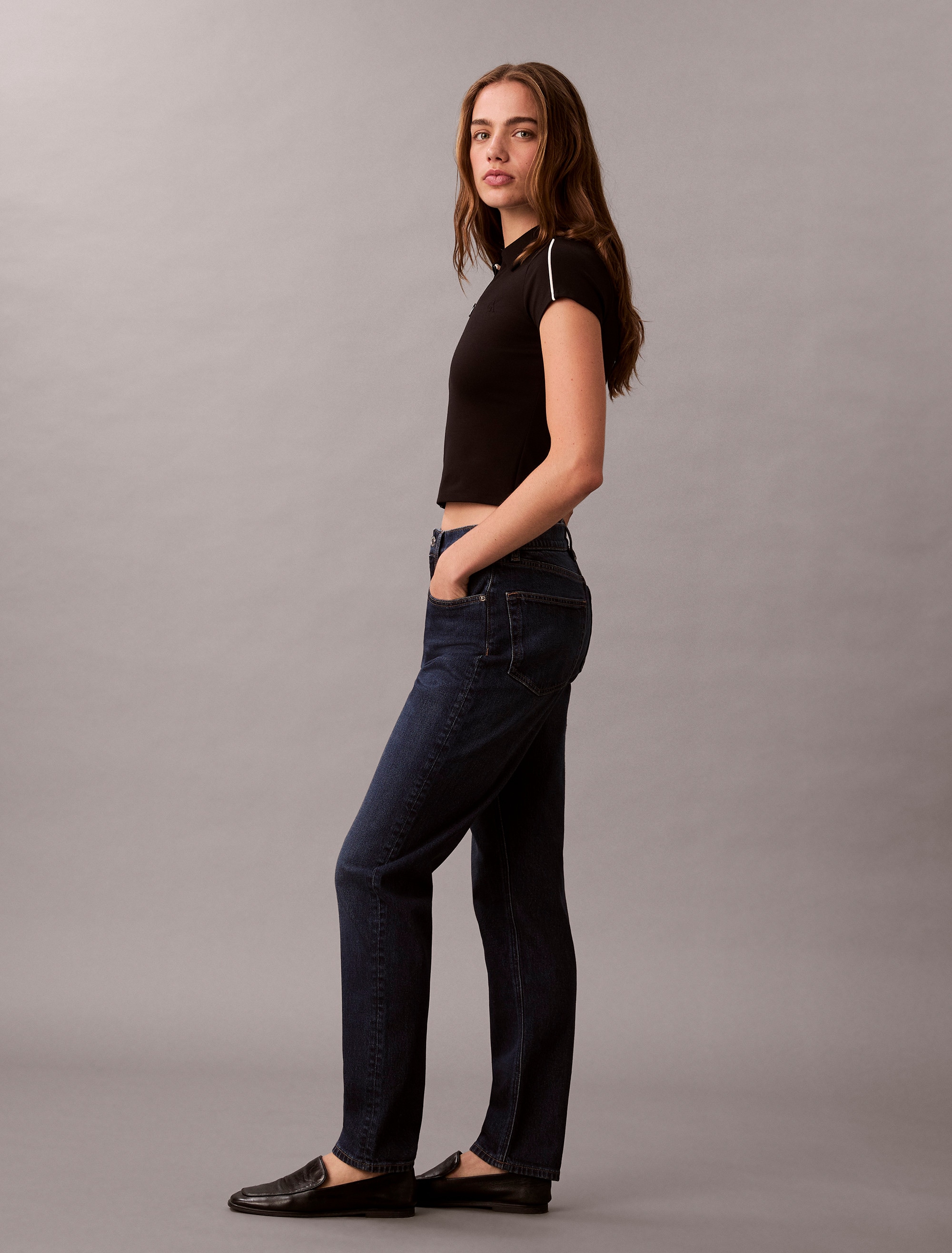 Calvin Klein Jeans Jeans mom »NEW MOM JEAN« mit Markenlabel am Bund