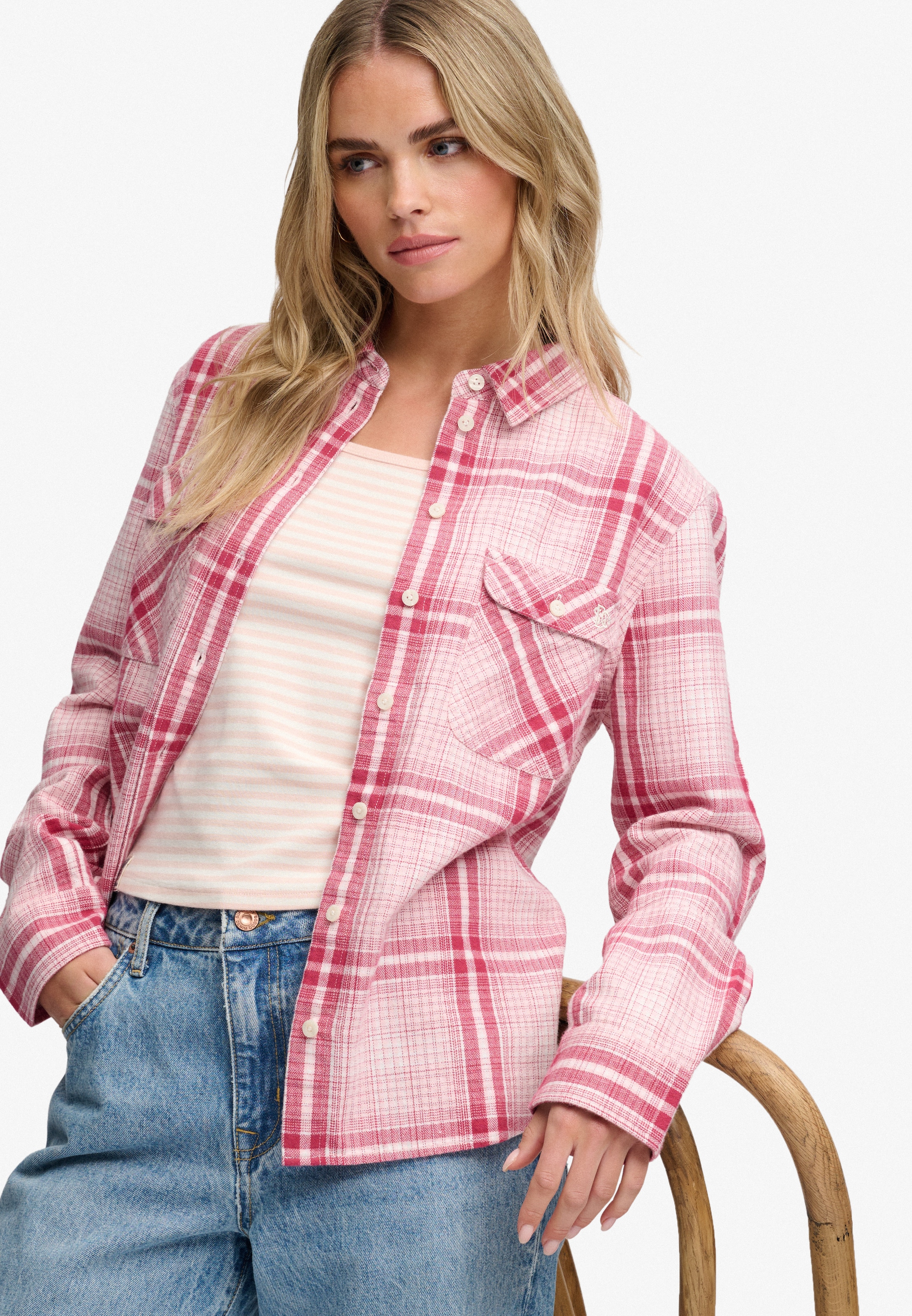 Superdry Blouse à carreaux »LUMBERJACK CHECK FLANNEL SHIRT« coton, coupe décontractée, en flanelle douce