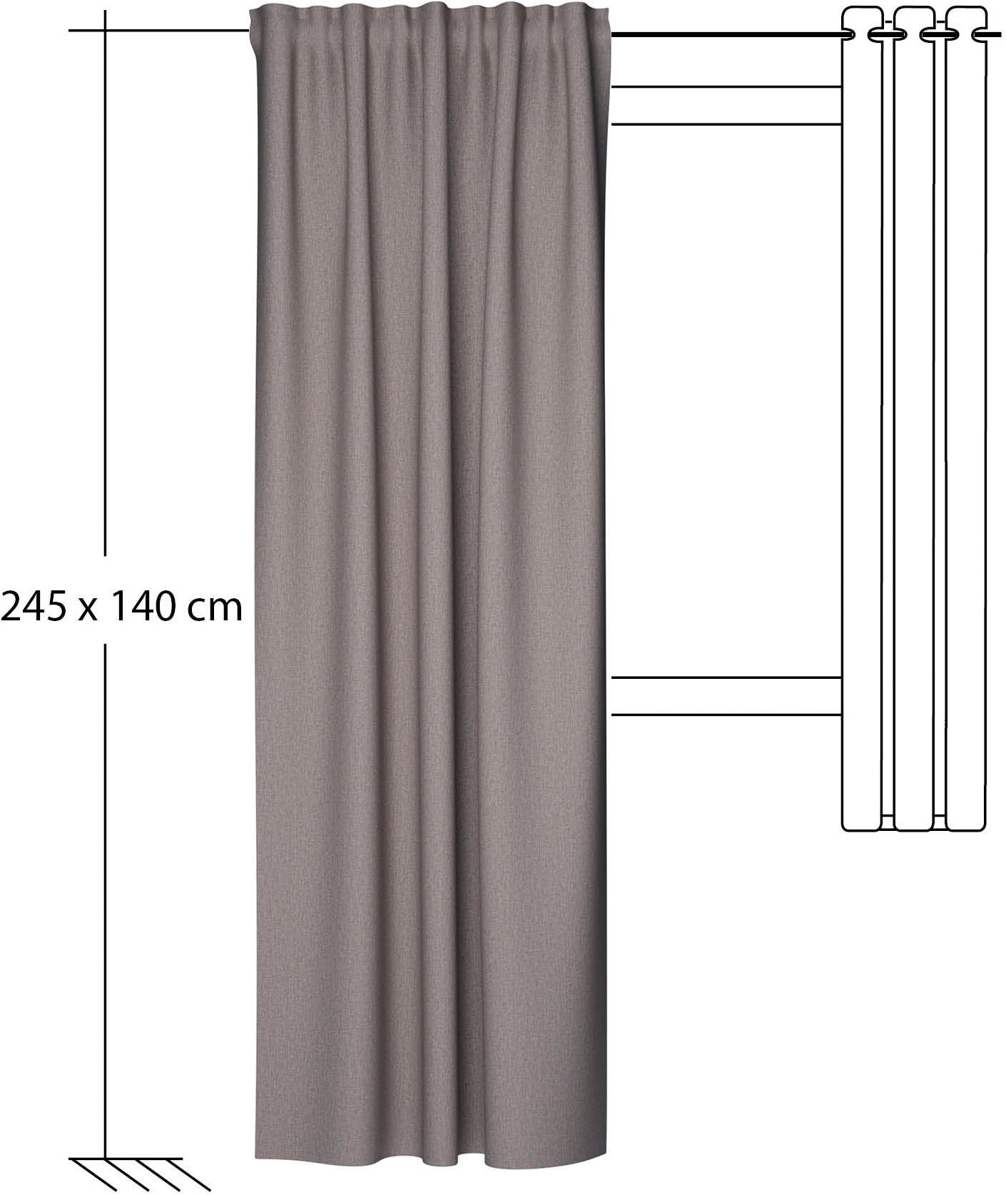 HOMING Rideau »Jolie« Boucles cachées 1 cuis tlg. écharpe finie