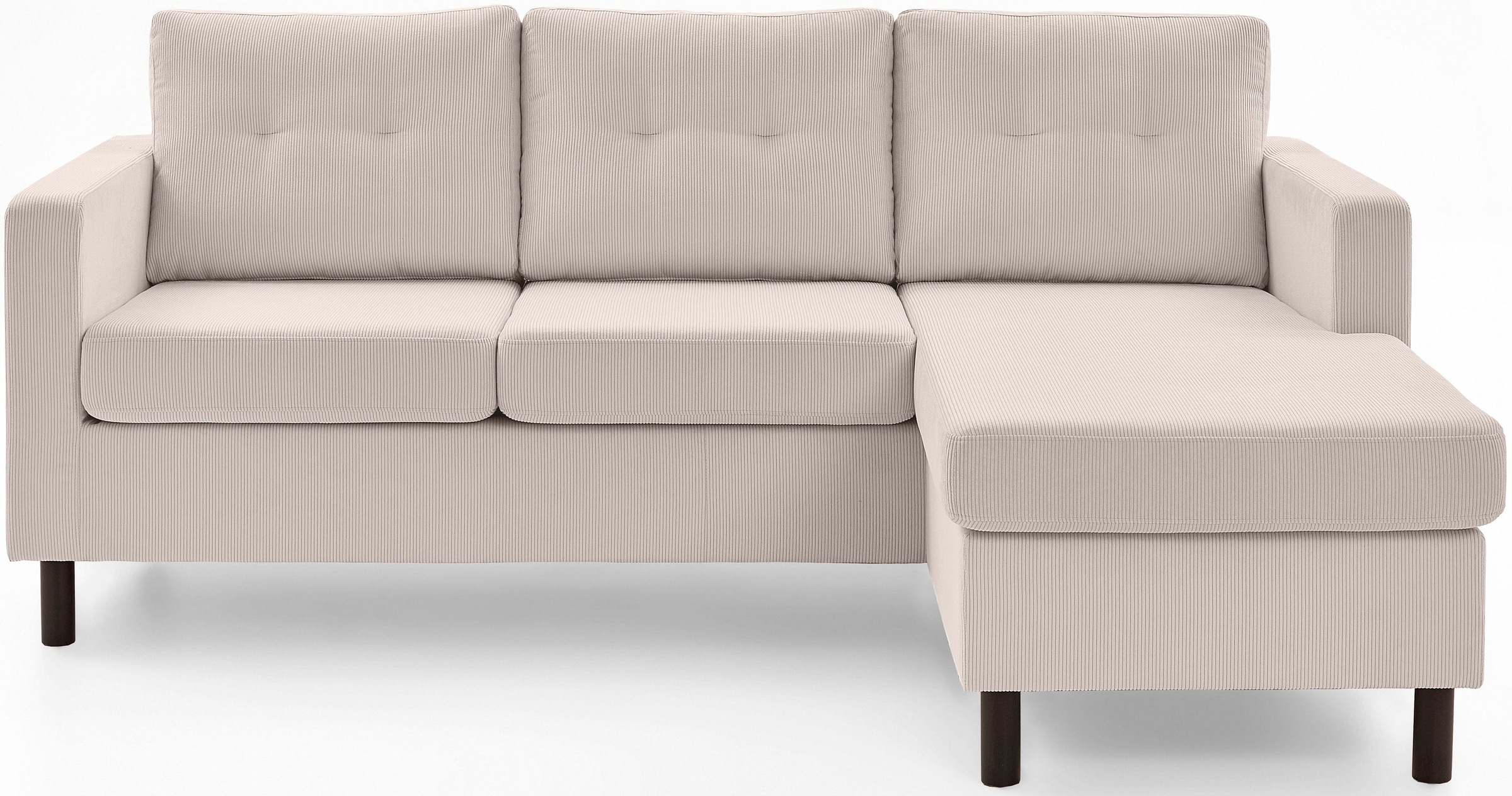 ATLANTIC home collection Ecksofa »Tea L-Form«, Ecksofa, frei im Raum stellbar und Recamiere beidseitig montierbar