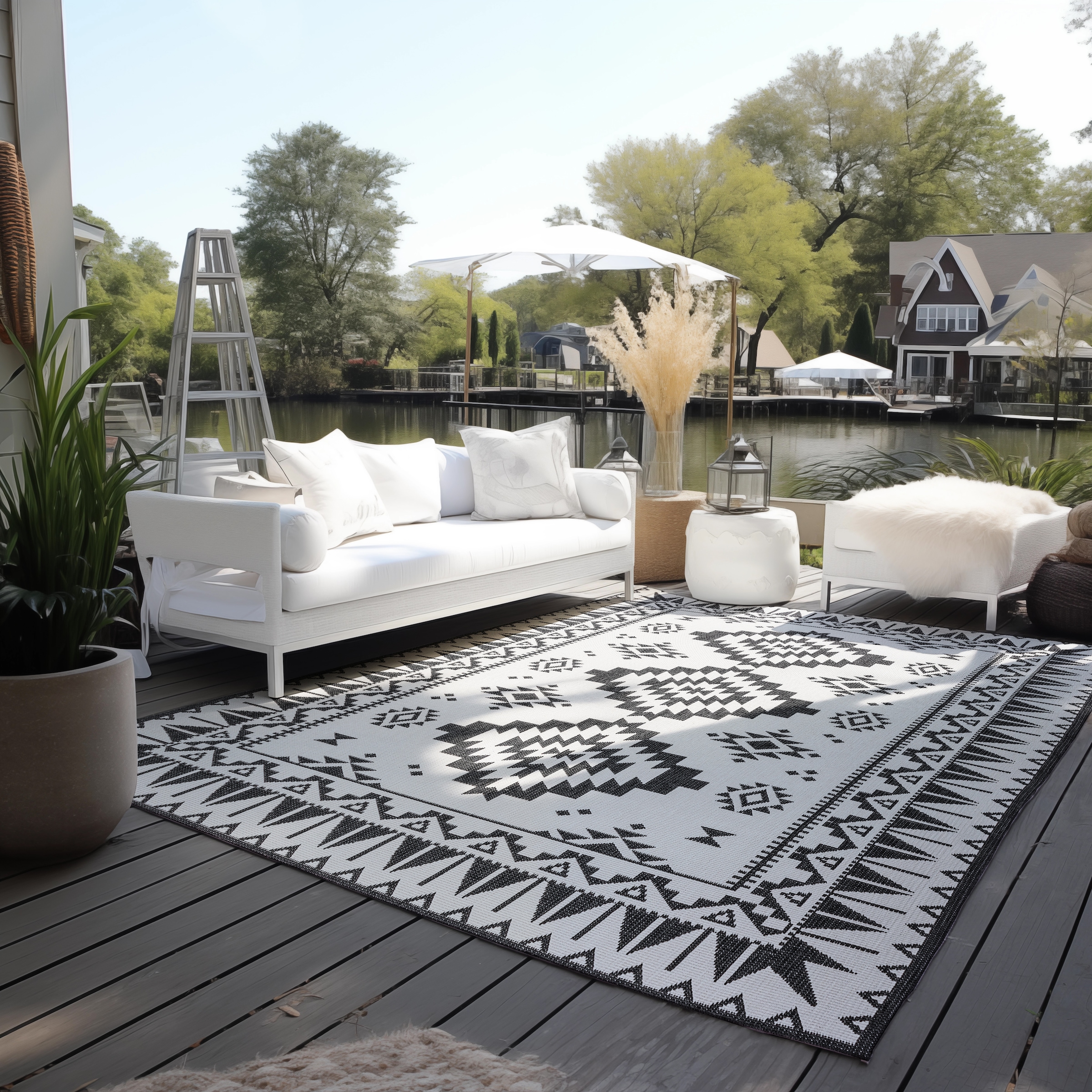 ELLE DECORATION Teppich »Dynamic, In- und Outdoor«, rechteckig, Flachgewebe,  In-& Outdoor, Modern, Wendeteppich, Balkon, Wohnzimmer kaufen