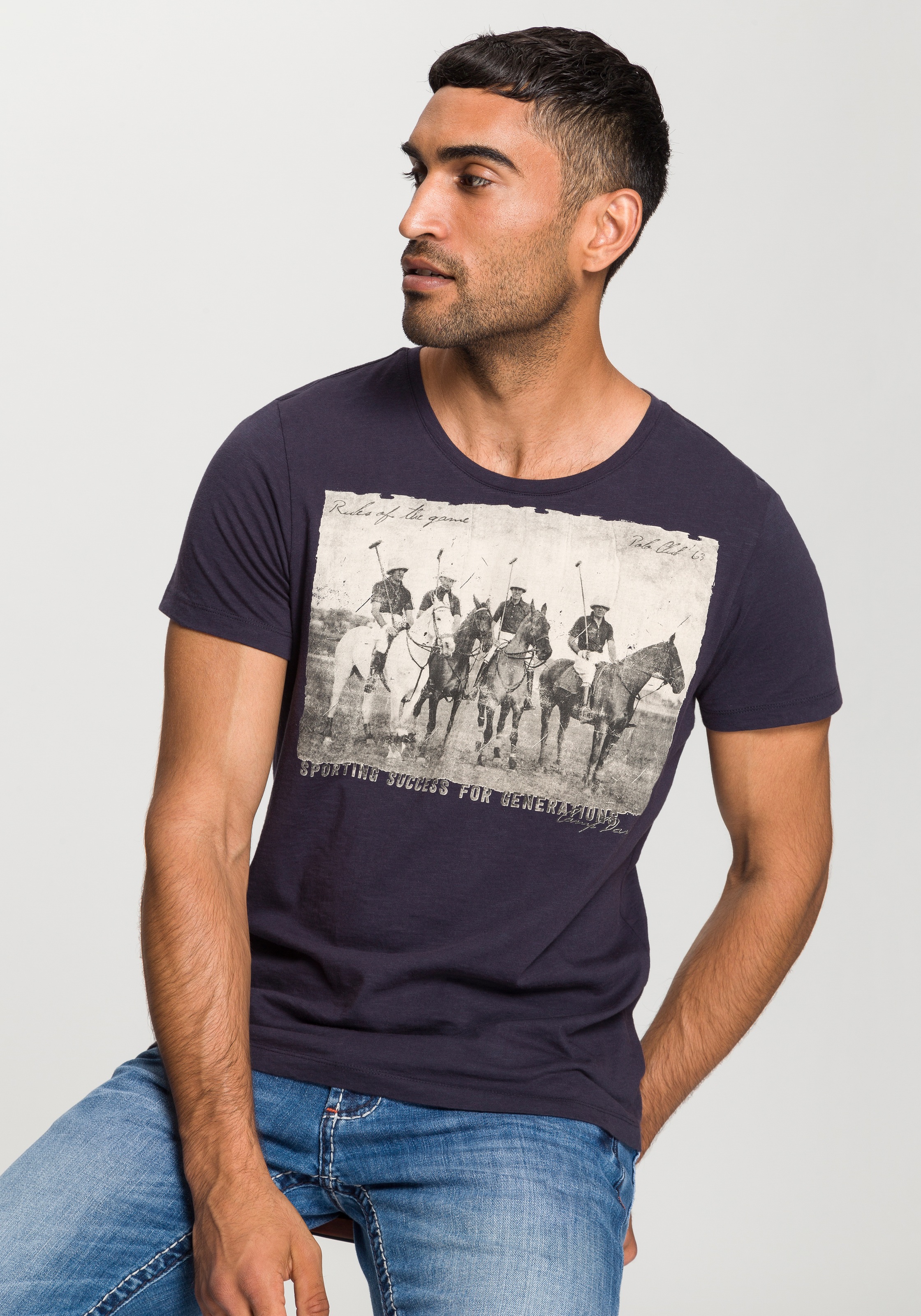 Image of CAMP DAVID Print-Shirt, mit Rundhals bei Ackermann Versand Schweiz