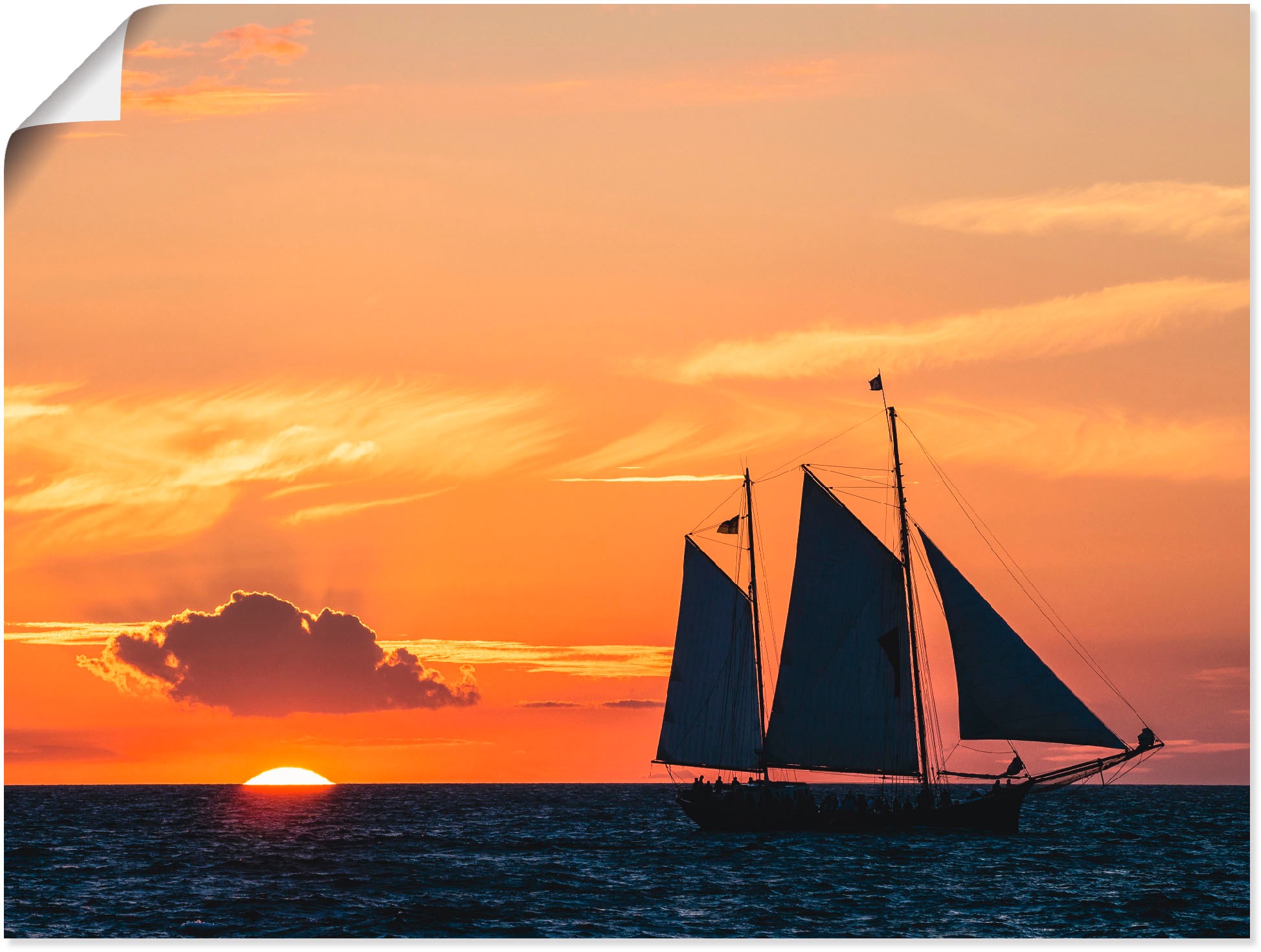 Image of Artland Wandbild »Segelschiff«, Boote & Schiffe, (1 St.), in vielen Grössen & Produktarten -Leinwandbild, Poster, Wandaufkleber / Wandtattoo auch für Badezimmer geeignet bei Ackermann Versand Schweiz