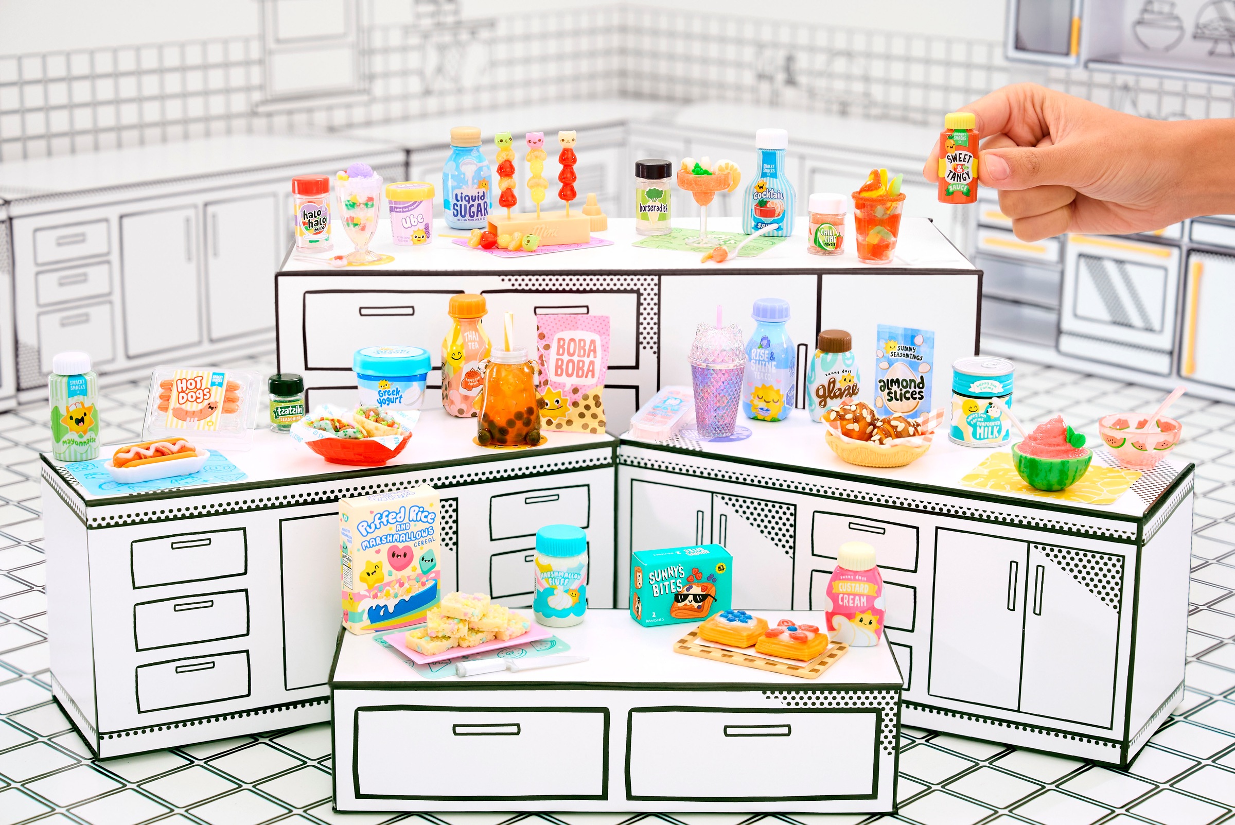 MGA ENTERTAINMENT Set créatif »MGA's Miniverse - Make It Mini Foods: Cafe in PDQ Series 4« Lieferung erfolgt sortiert