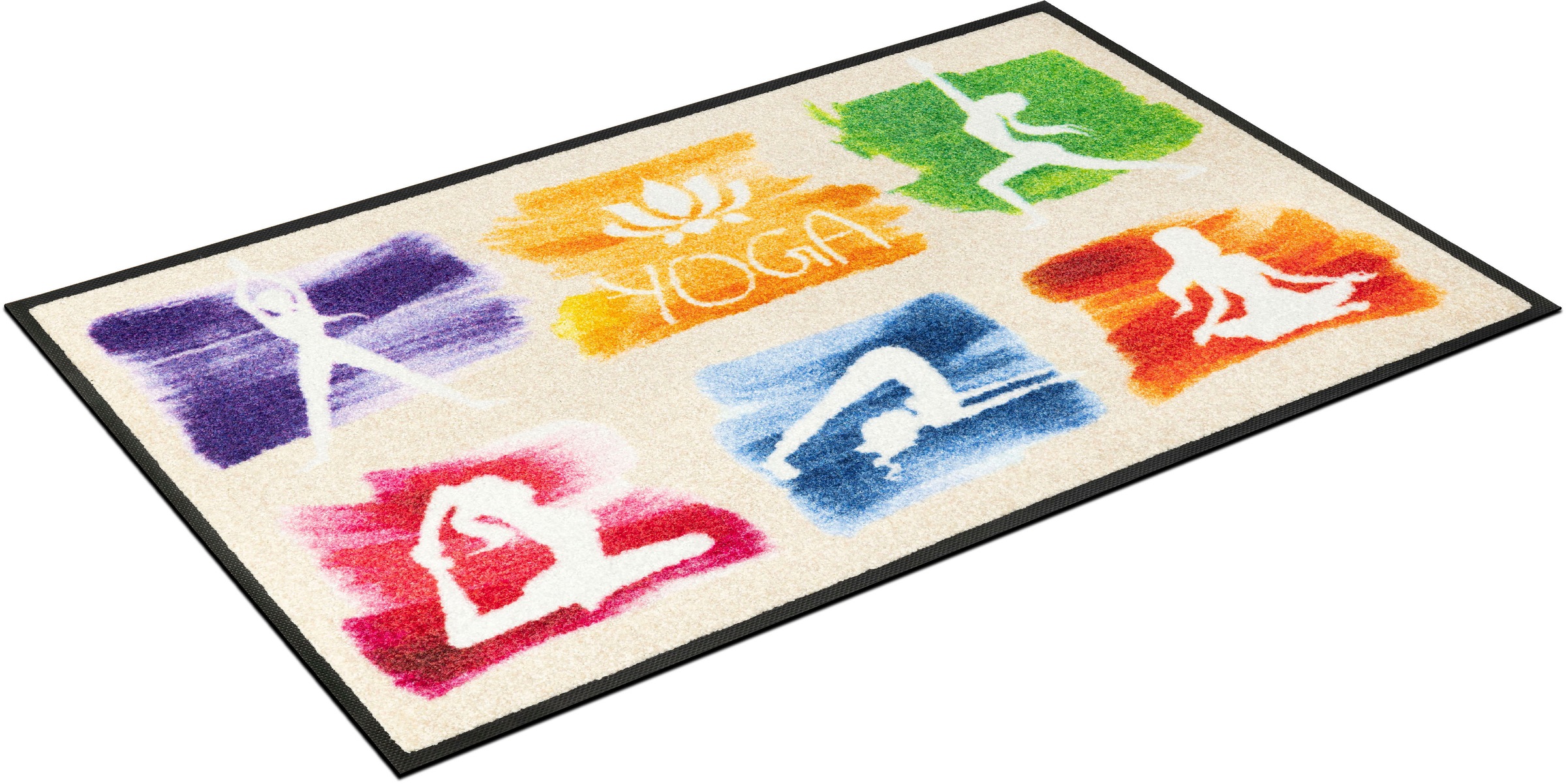 Image of wash+dry by Kleen-Tex Fussmatte »Yoga«, rechteckig, 7 mm Höhe, Schmutzfangmatte, rutschhemmend, In- und Outdoor geeignet, waschbar bei Ackermann Versand Schweiz