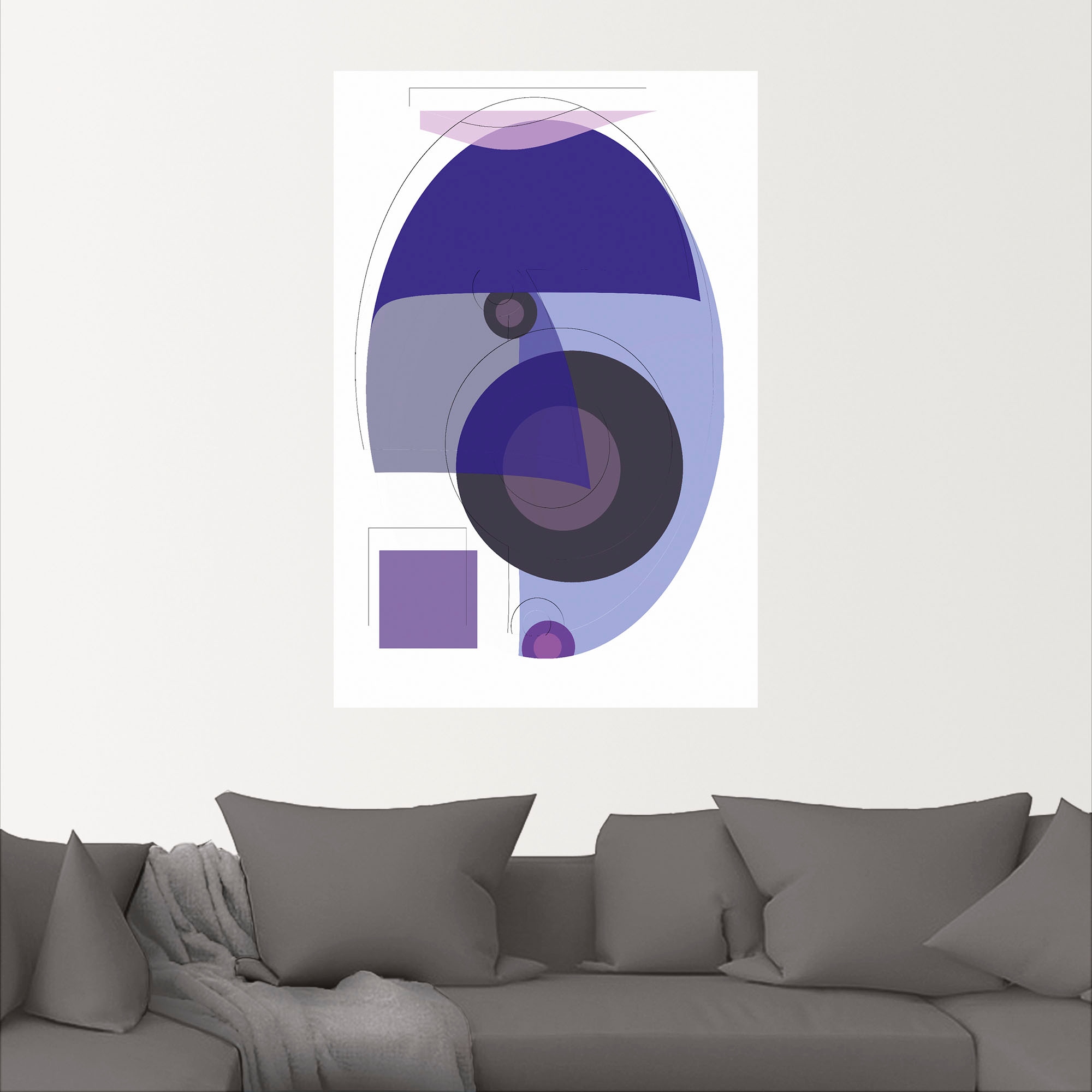 Artland Wandbild kaufen Komposition Nummer »Geometrische Wandaufkleber in (1 6«, Leinwandbild, als Grössen versch. Muster, St.), oder Poster Alubild, günstig