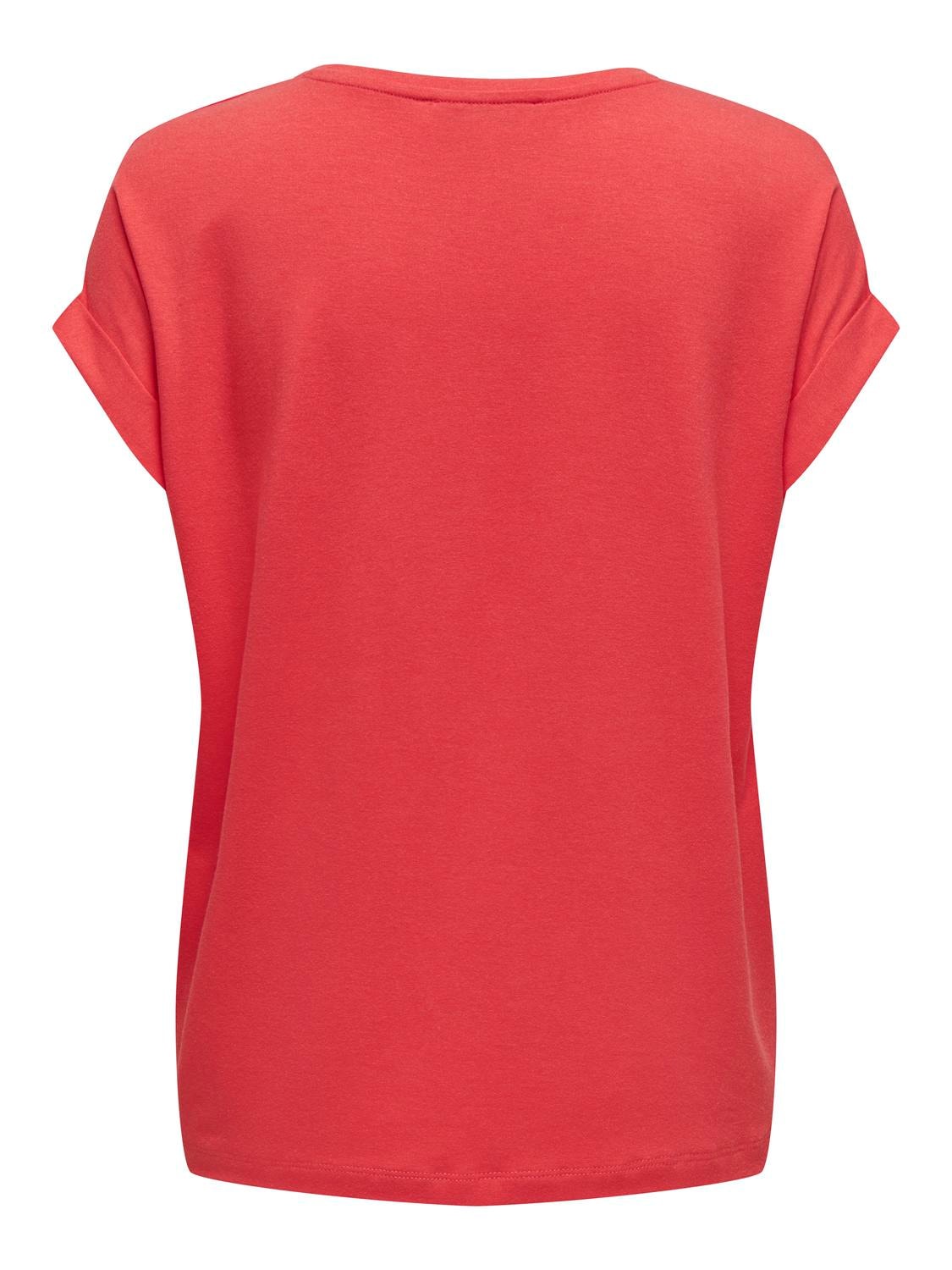 ONLY T-Shirt »ONLMOSTER S/S O-NECK TOP NOOS JRS«, mit Aufschlag am Arm