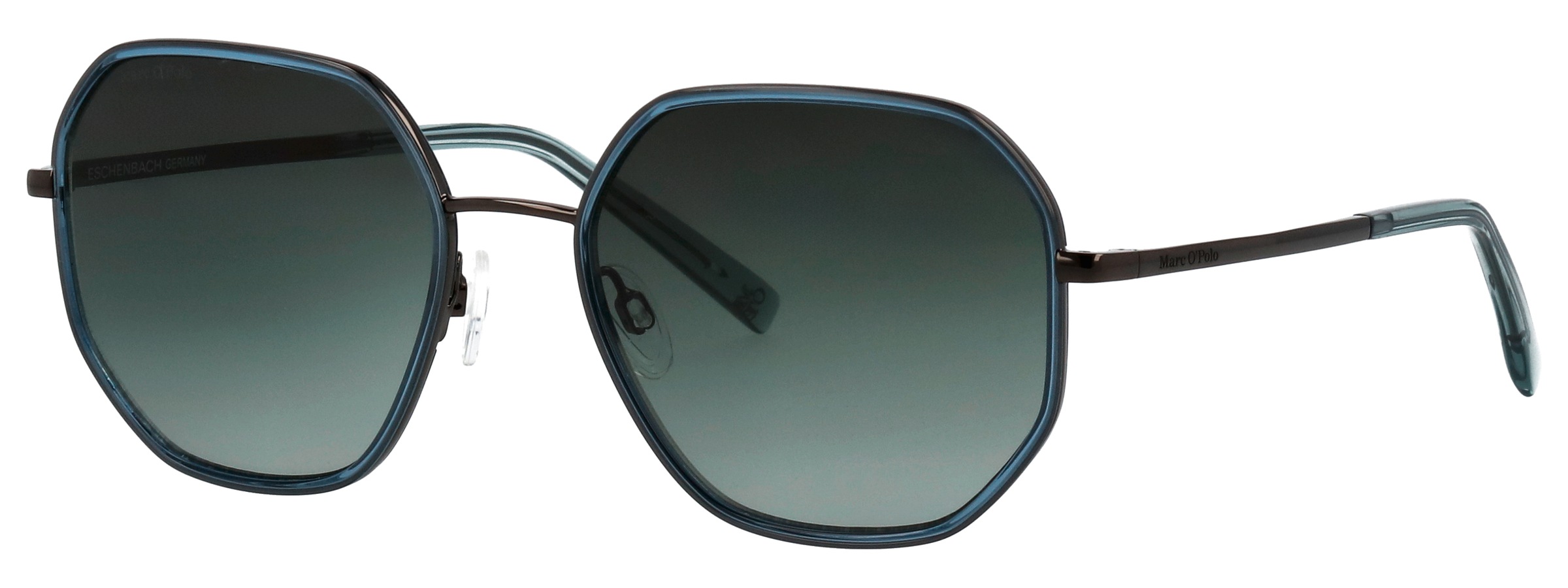 Image of Marc OPolo Sonnenbrille "Modell 508003" Form Hexagon, Logoschriftzug auf Bügel, Kombifassung