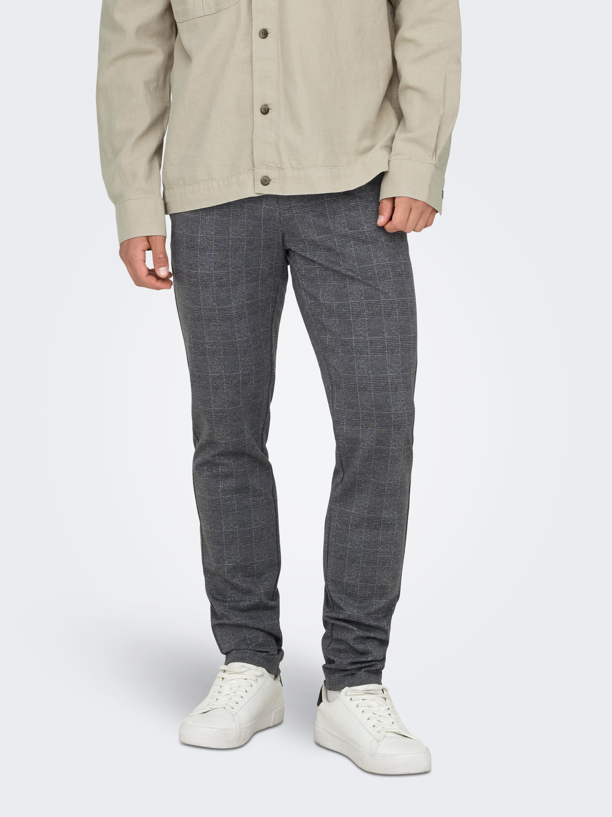 Image of ONLY & SONS Chinos "ONSMARK SLIM CHECK PANTS 9887 NOOS"