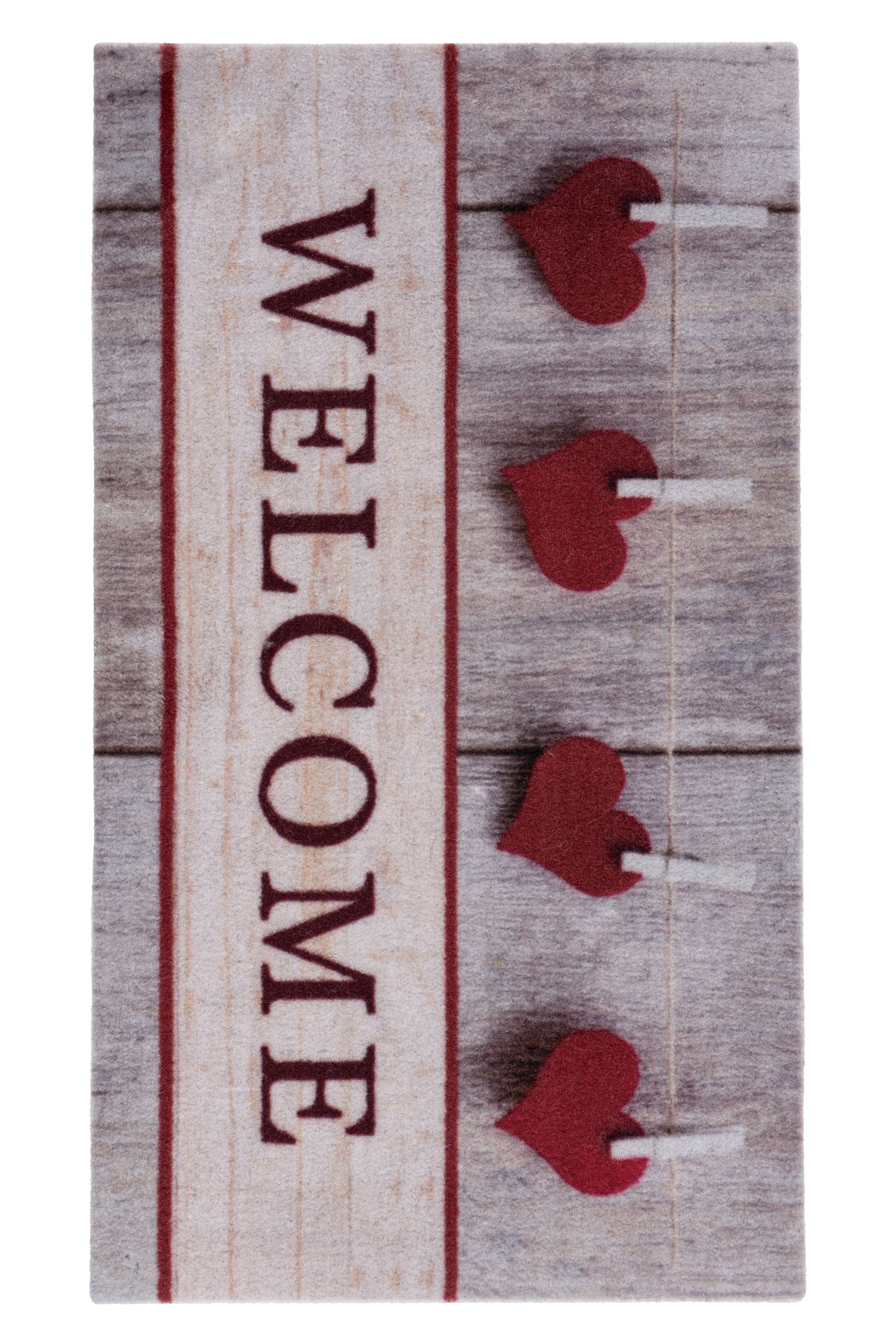 Image of Kayoom Fussmatte "Cosy Entry 725" rechteckig 6 mm Höhe Türmatte, Schmutzfang, Welcome Herz, Eingang