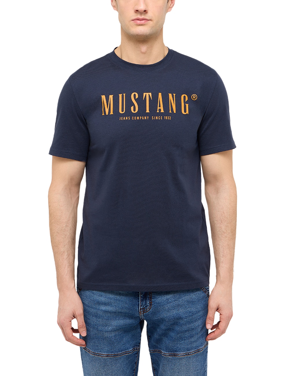 Image of MUSTANG Kurzarmshirt "Style Austin" Sommershirt mit Logo-Print