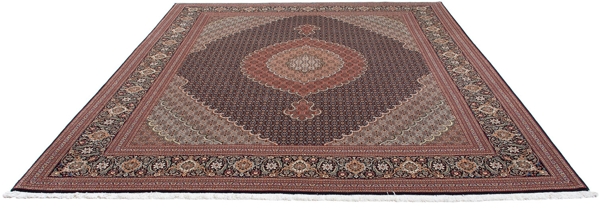 Image of morgenland Orientteppich »Perser - Täbriz - 303 x 250 cm - hellbraun«, rechteckig, 10 mm Höhe, Wohnzimmer, Handgeknüpft, Einzelstück mit Zertifikat bei Ackermann Versand Schweiz