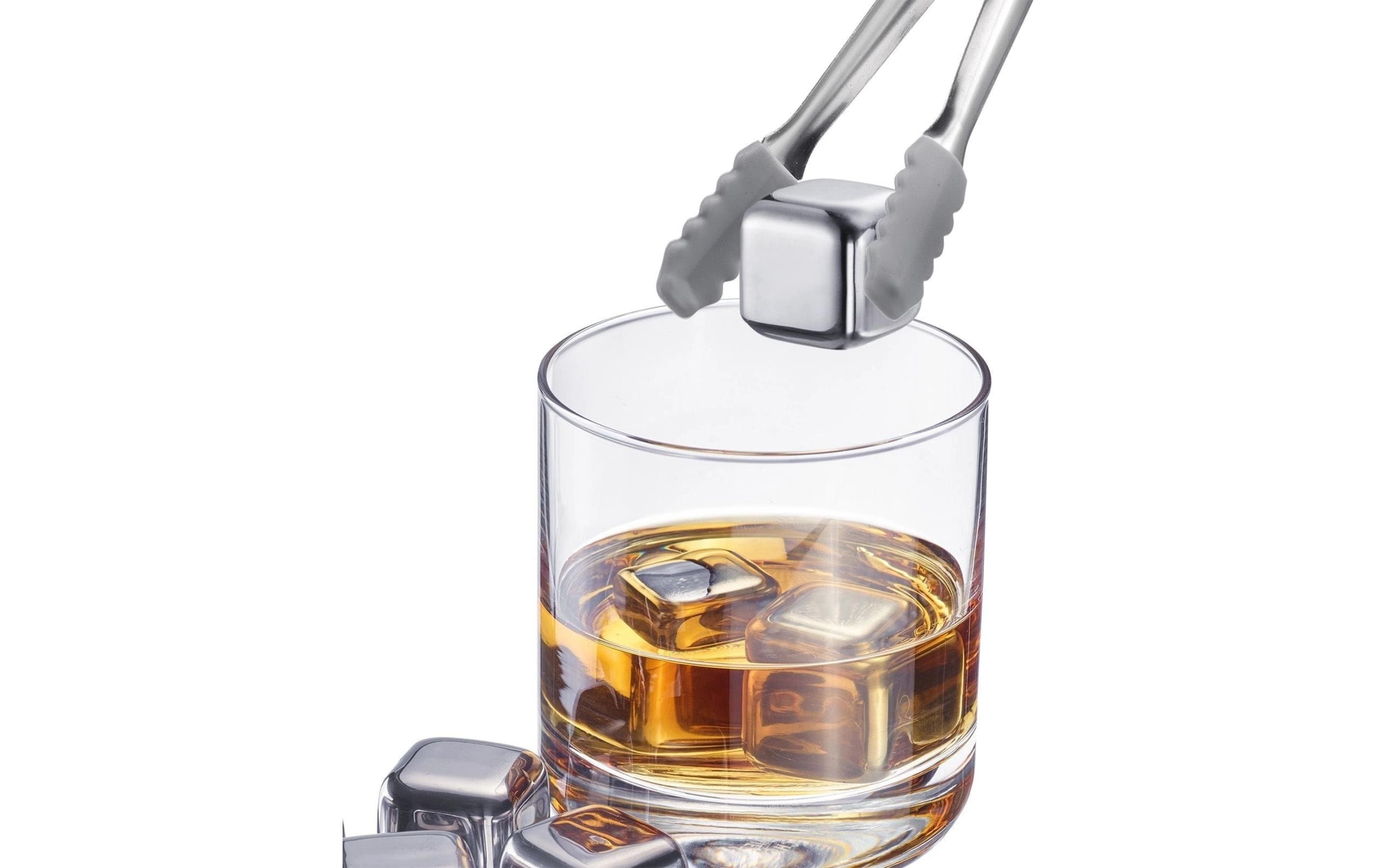 WESTMARK Bac à glaçons »7 tlg. Set Eiswürfel mit Zange Cosmo 7-teilig« ensemble de 7 pièces de glaçons réutilisables en acier inoxydable